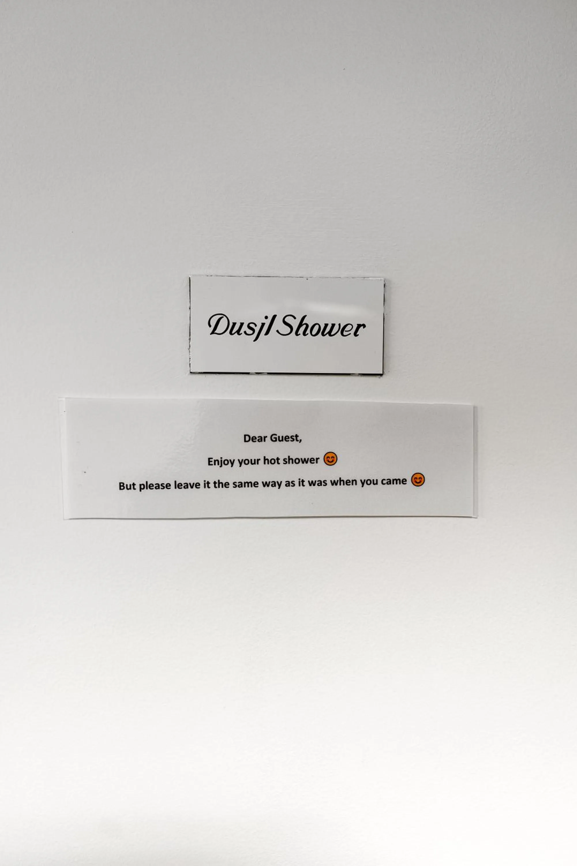 Text overlay in Enter Backpack Hotel