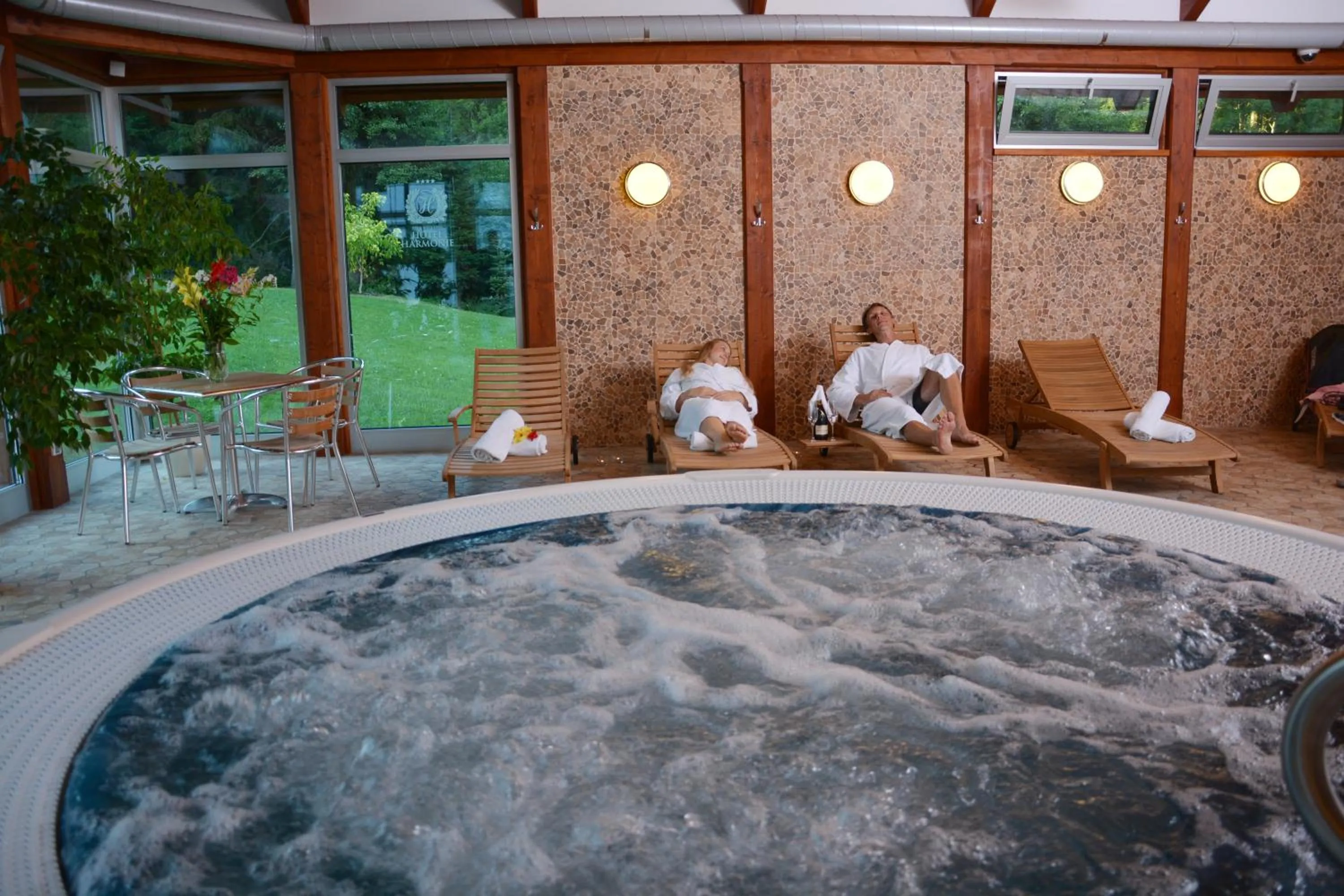 Hot Spring Bath in Spa & Wellness Hotel Harmonie