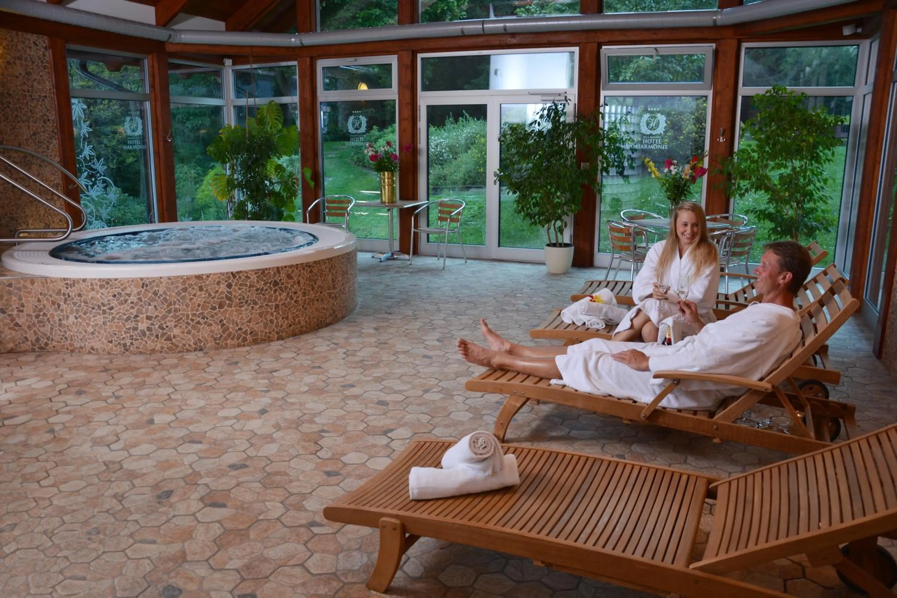 Hot Spring Bath in Spa & Wellness Hotel Harmonie