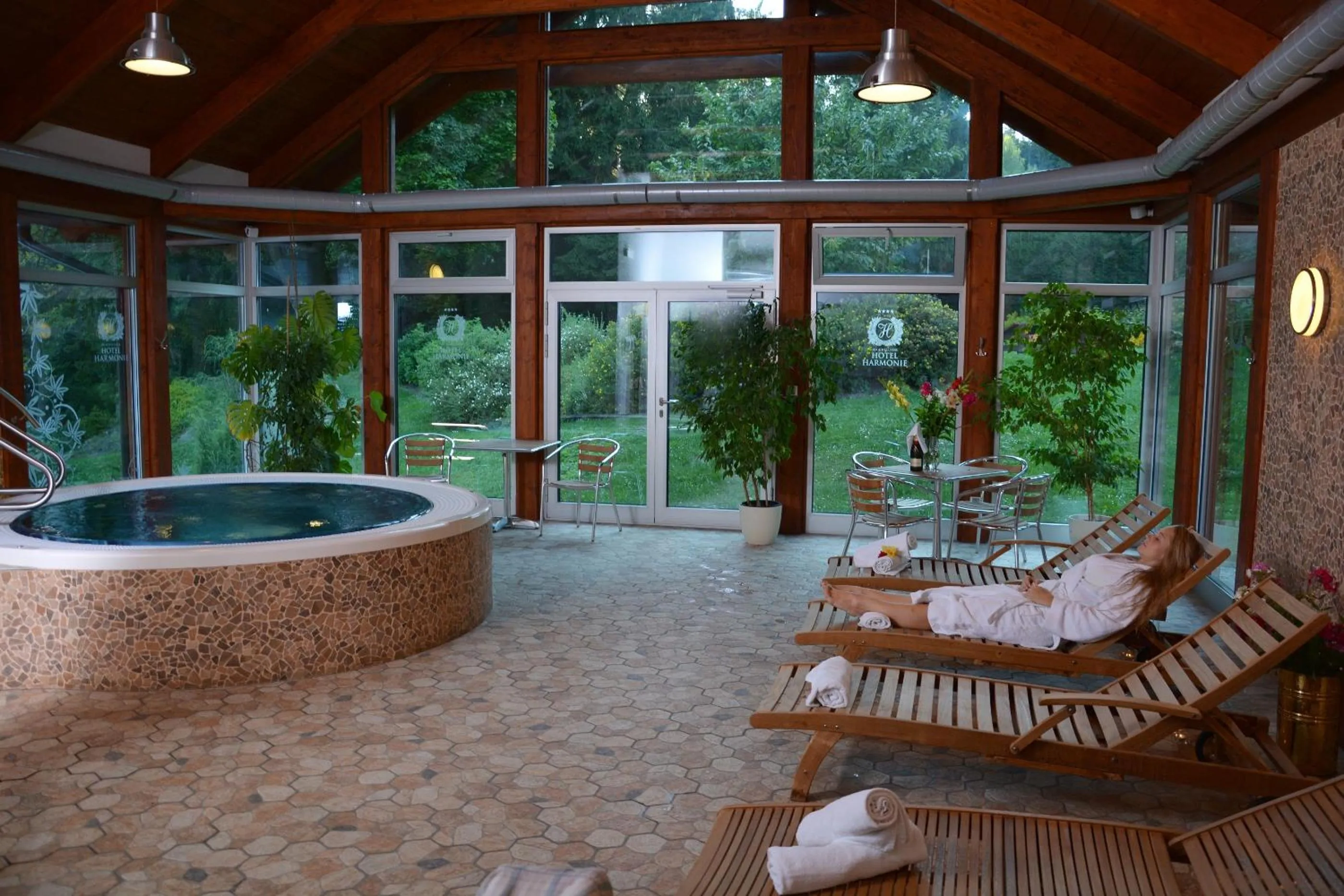 Hot Spring Bath in Spa & Wellness Hotel Harmonie