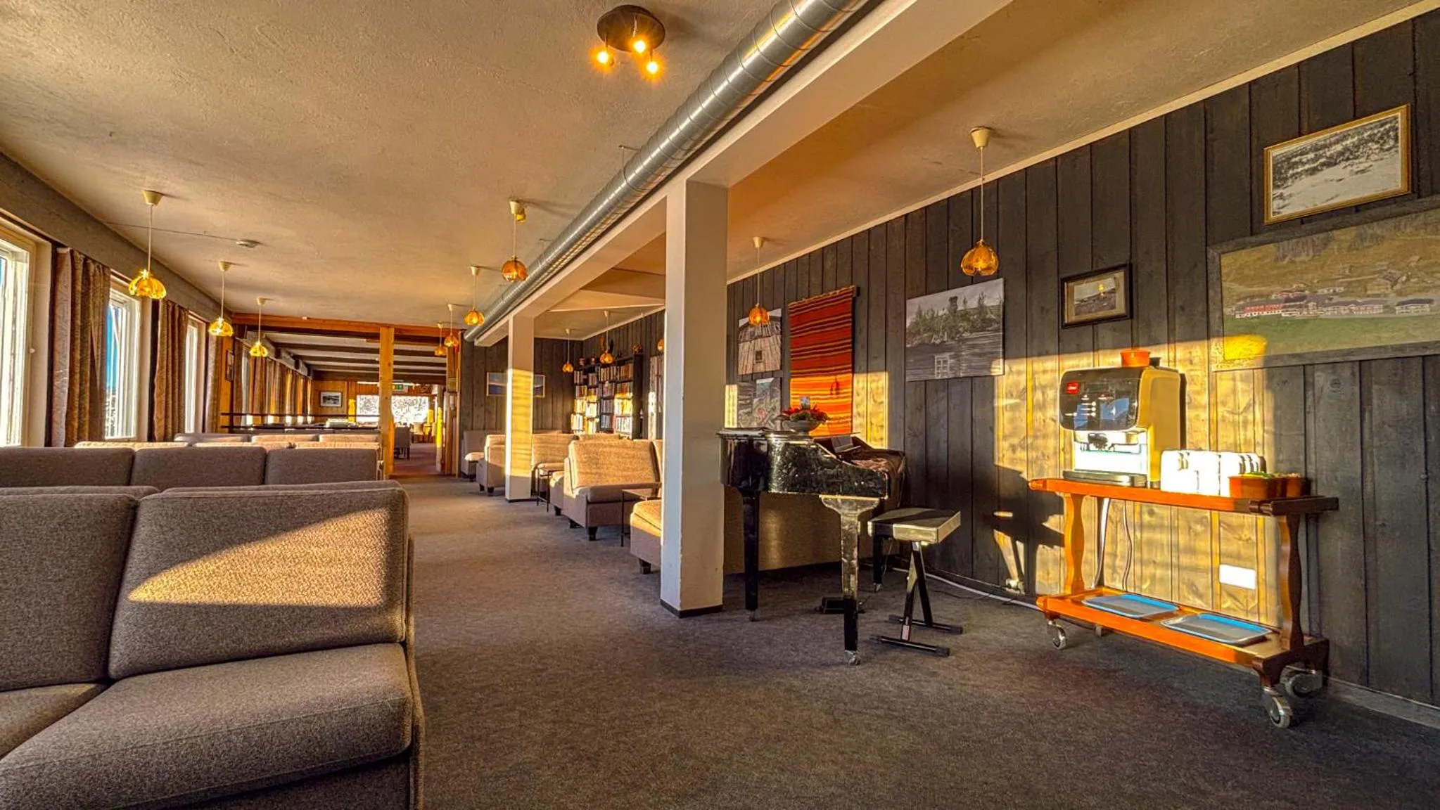 Communal lounge/ TV room in Lia Fjellhotell