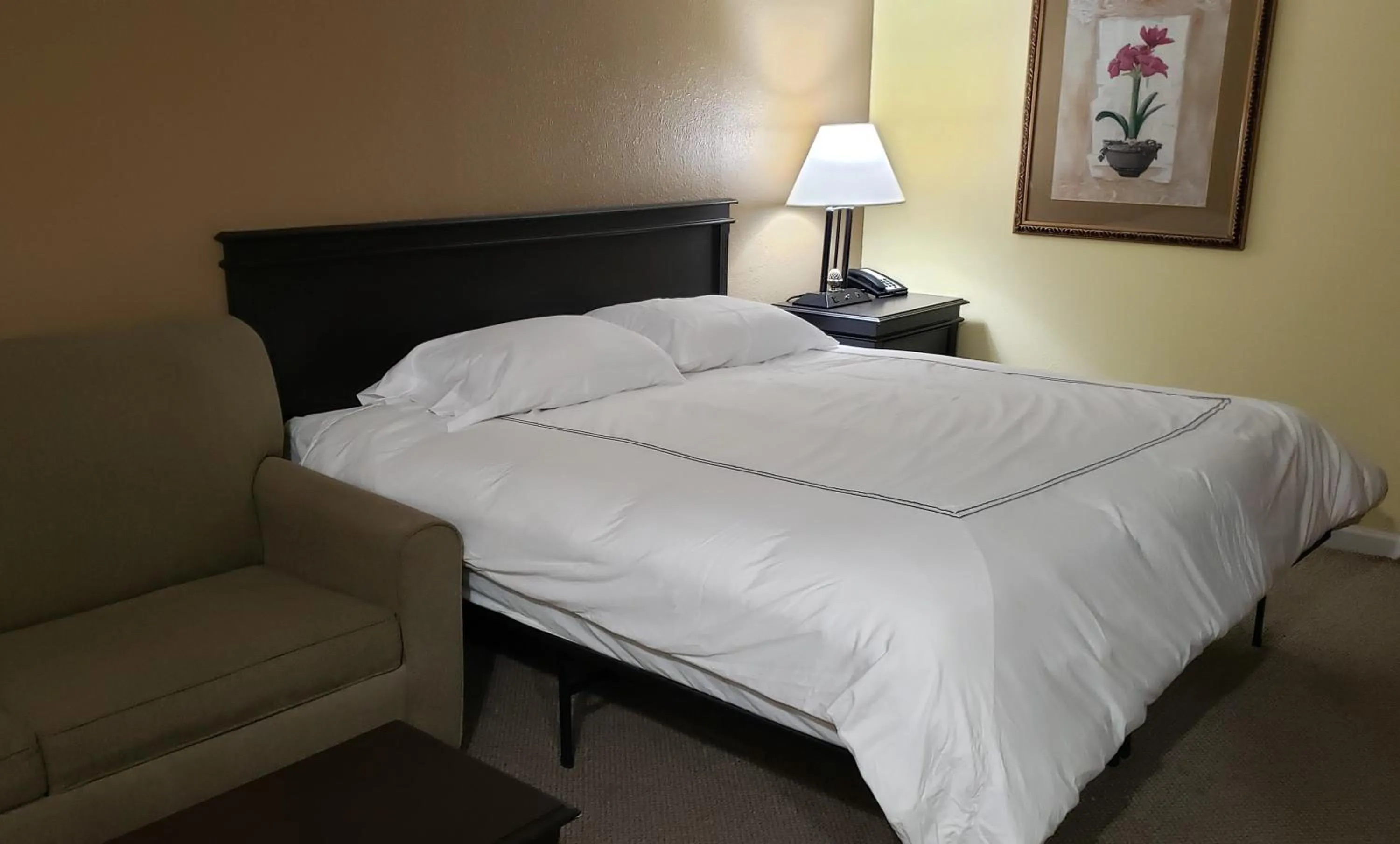 Bed in West Texas Inn & Suites with Kitchenette