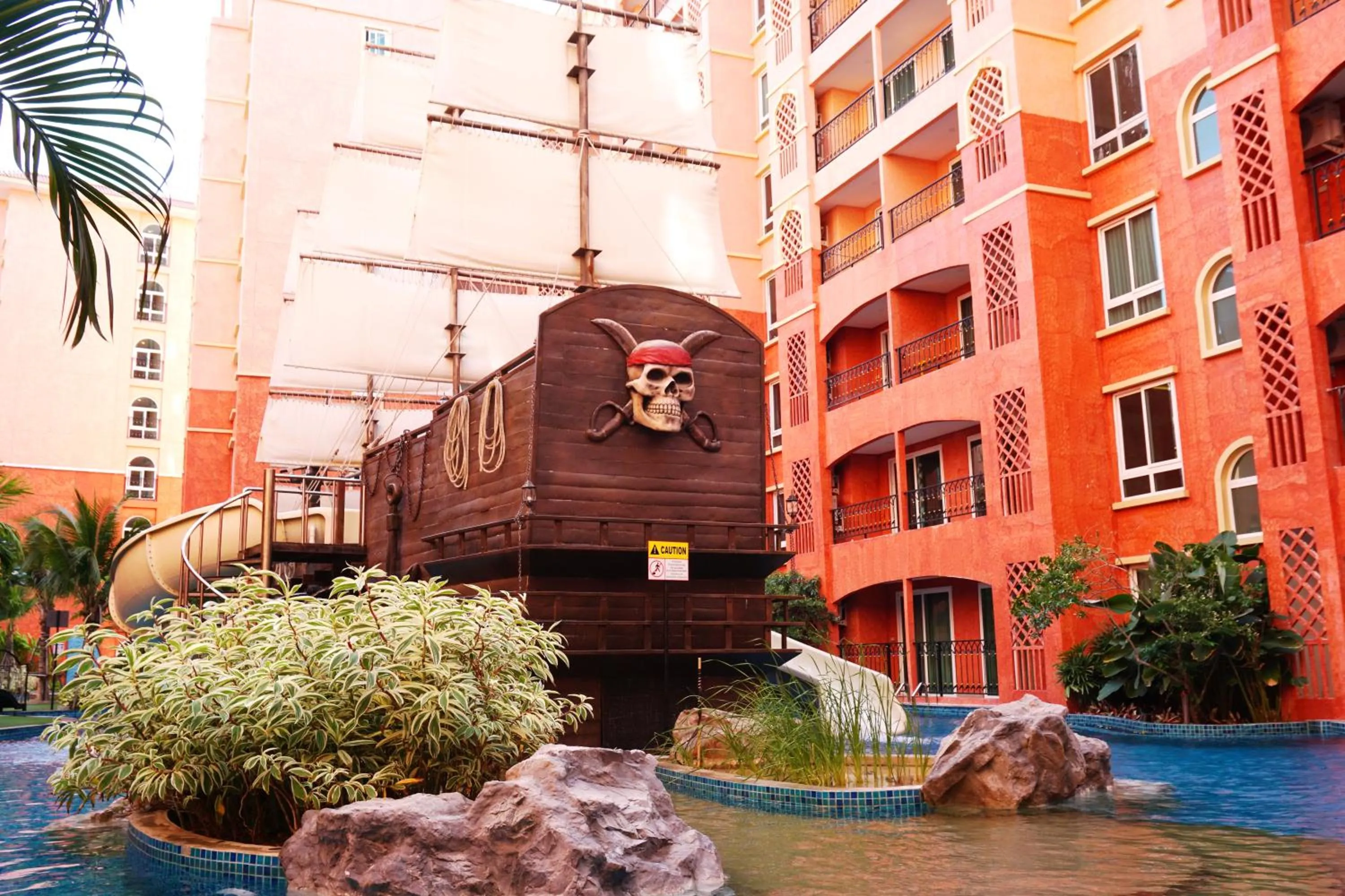 Aqua park in Seven Seas Resort Pattaya & Sofa bed