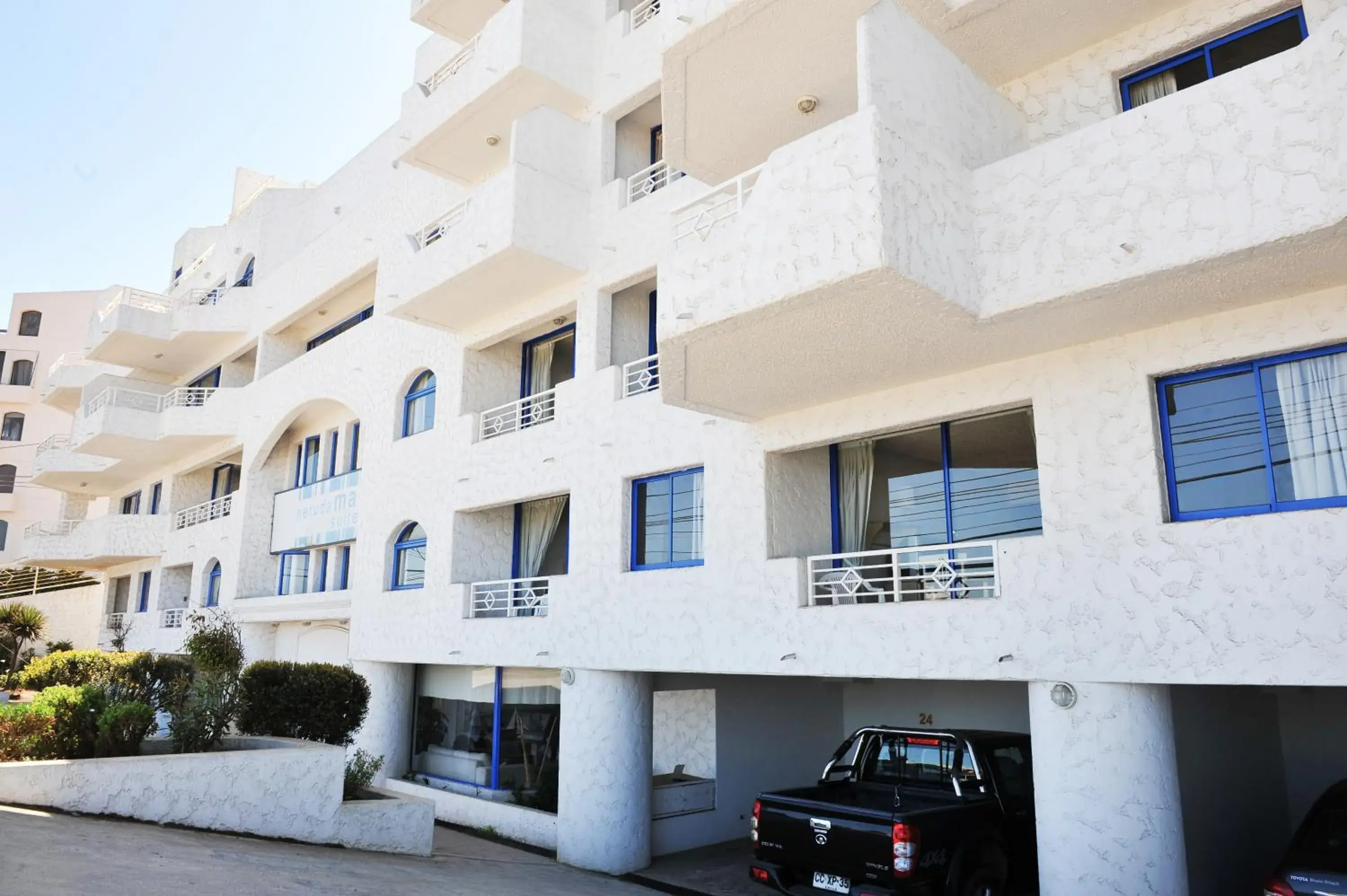 Facade/entrance in MR Mar Suites (ex Neruda Mar Suites) Facade/entrance in MR Mar Suites (ex Neruda Mar Suites)