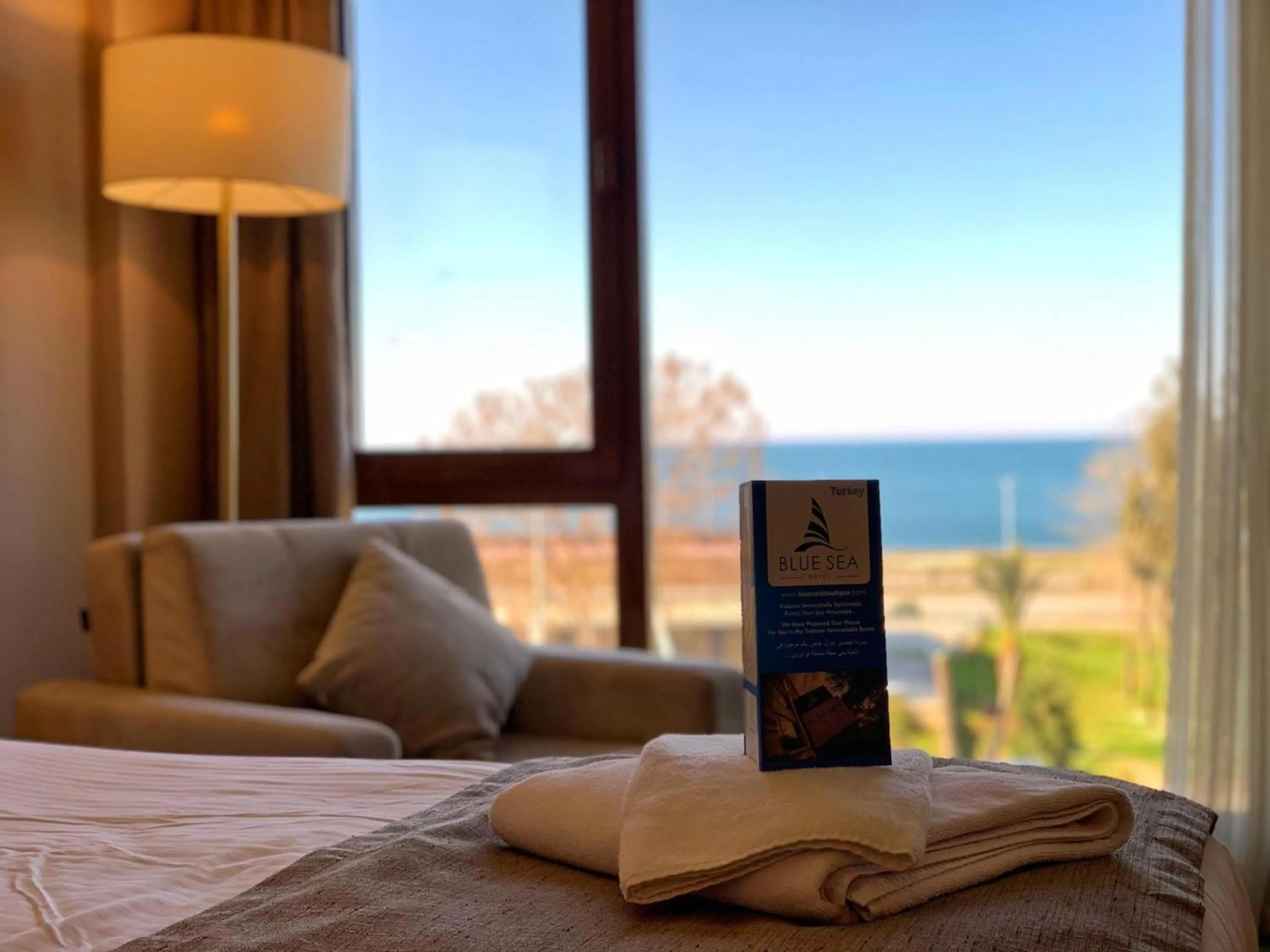 Bed in Blue Sea Hotel