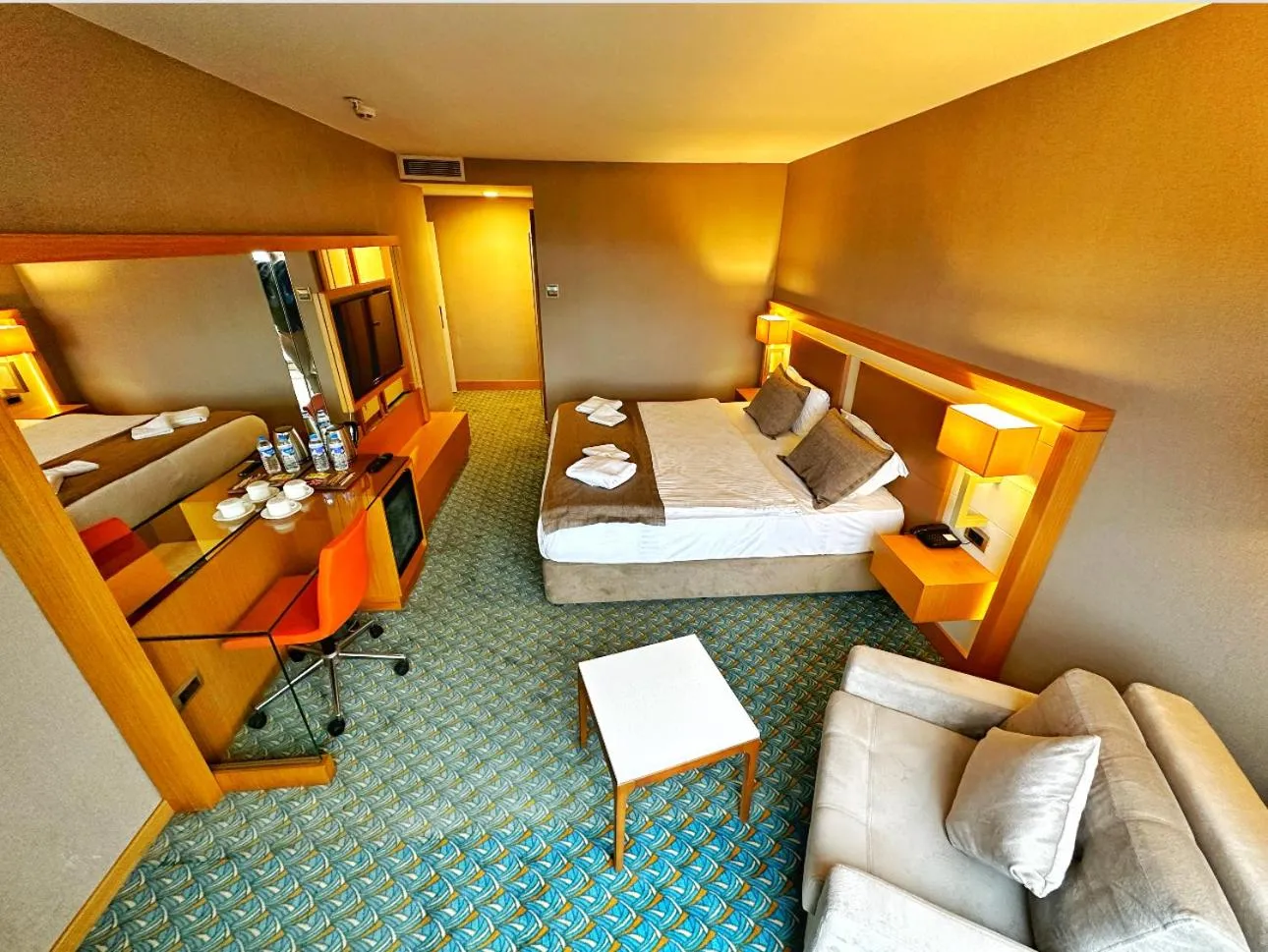 Bed in Blue Sea Hotel