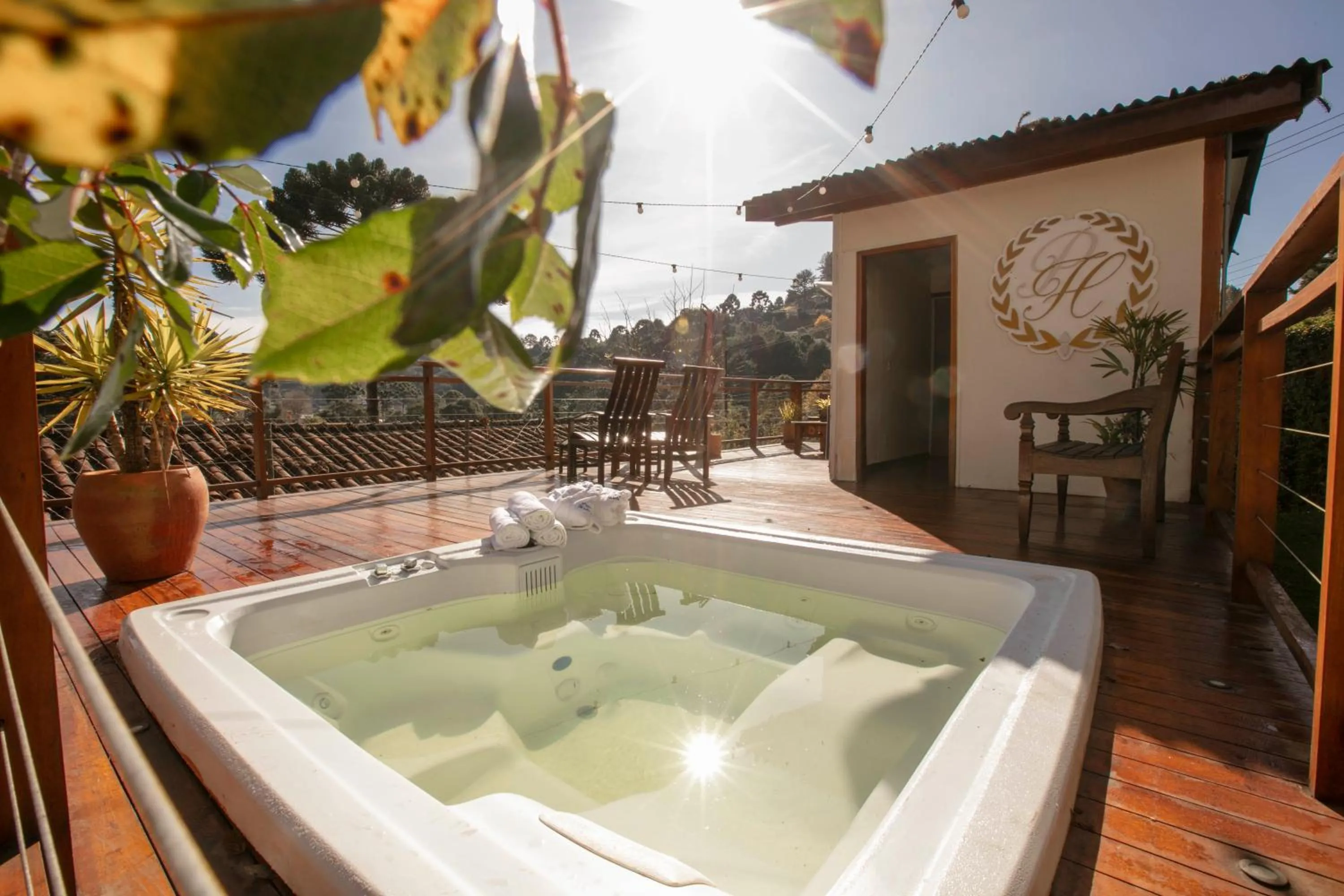 Hot Tub in Pousada das Hortênsias