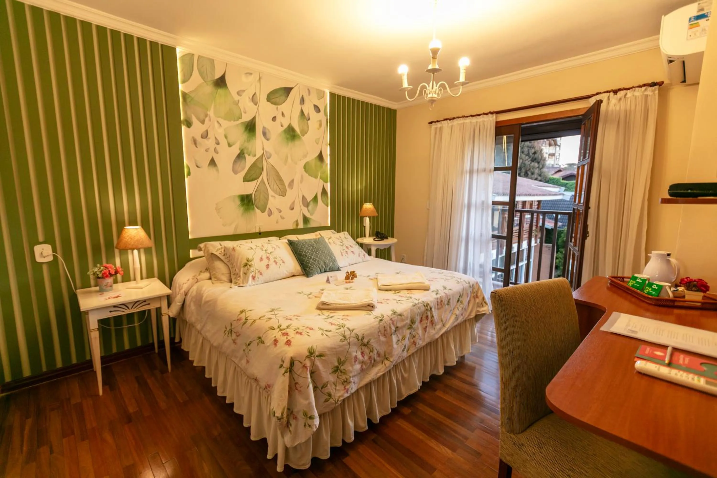 Bed in Pousada das Hortênsias