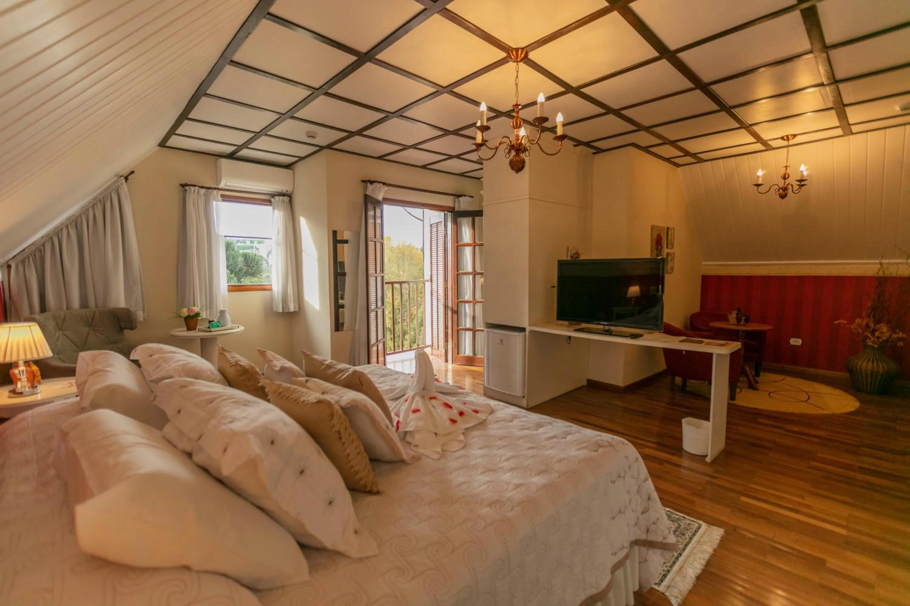 Bed in Pousada das Hortênsias