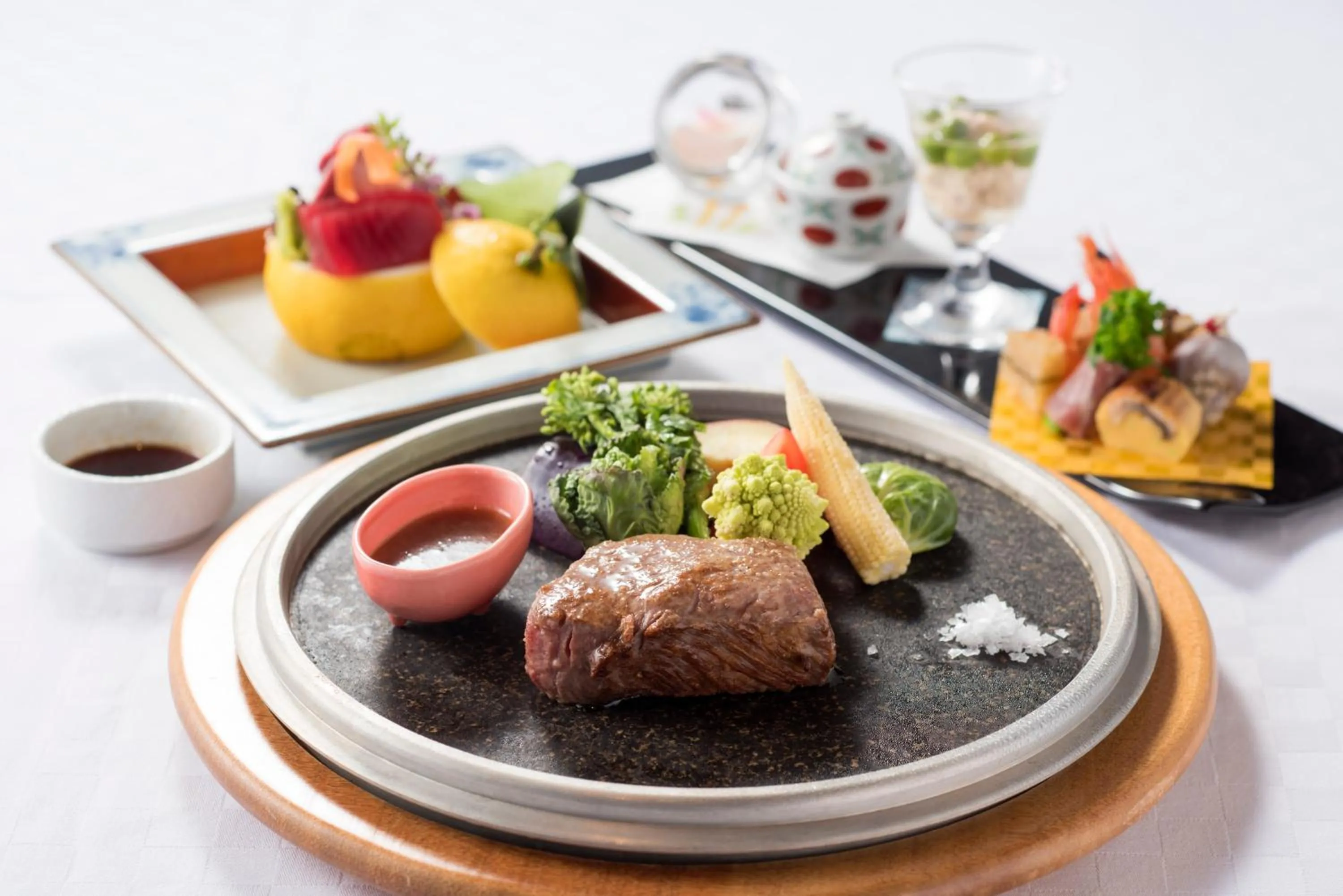 Dinner, Food in Garden Terrace Miyazaki Hotels And Resort