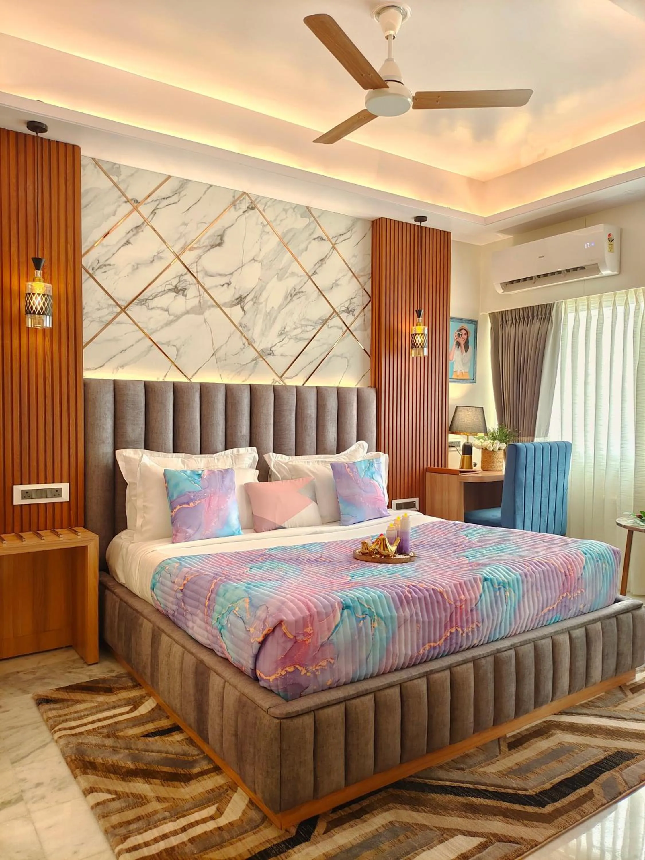 Bed in Sarang Palace - A Luxury Boutique Hotel
