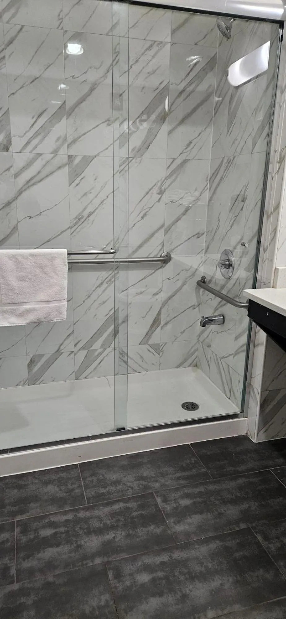 Bathroom in Days Inn by Wyndham Brooklyn Marine Park