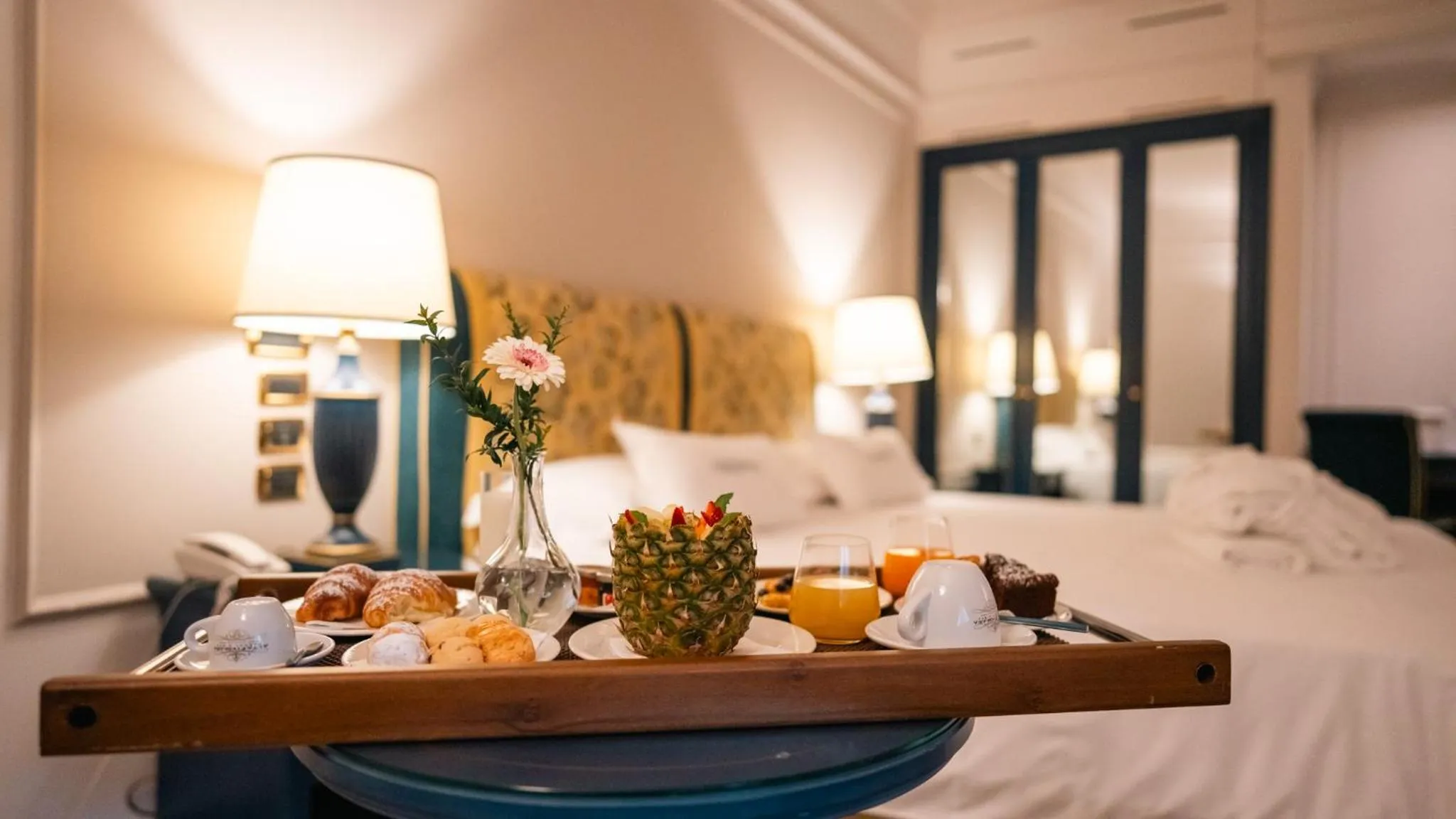 Bed in Altafiumara Resort & Spa