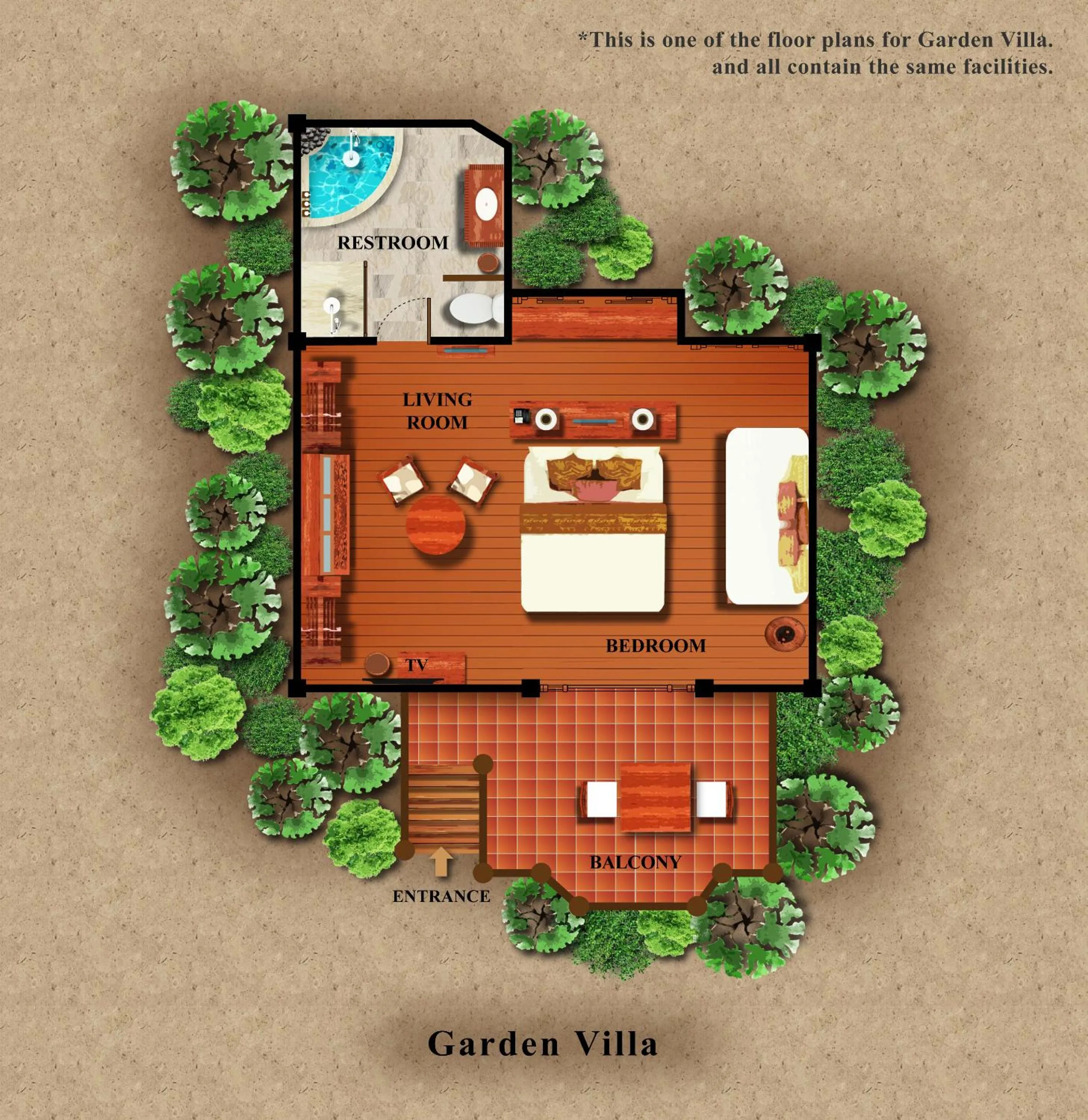 Floor plan in Santhiya Koh Chang Resort