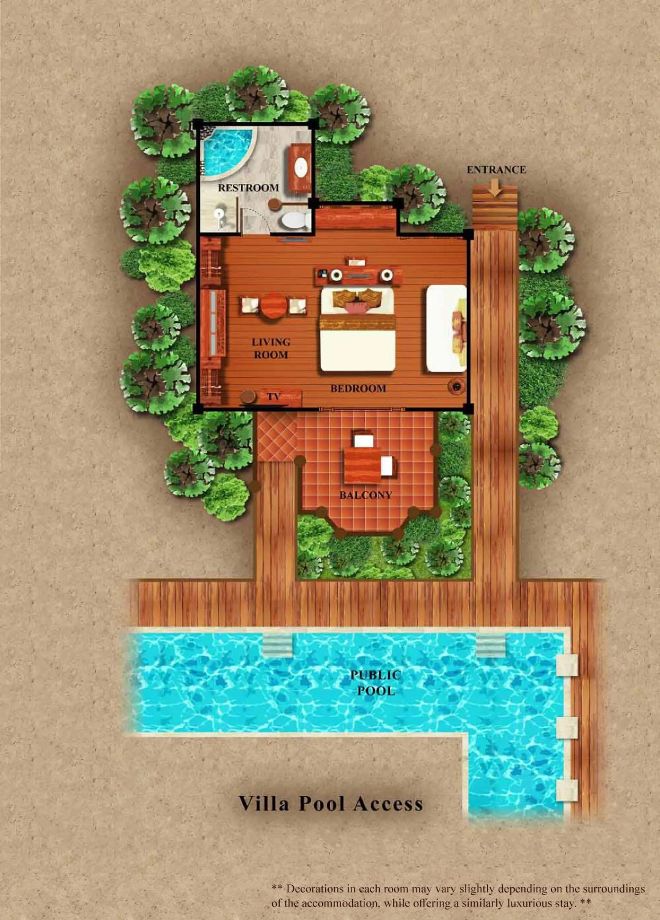 Floor plan in Santhiya Koh Chang Resort