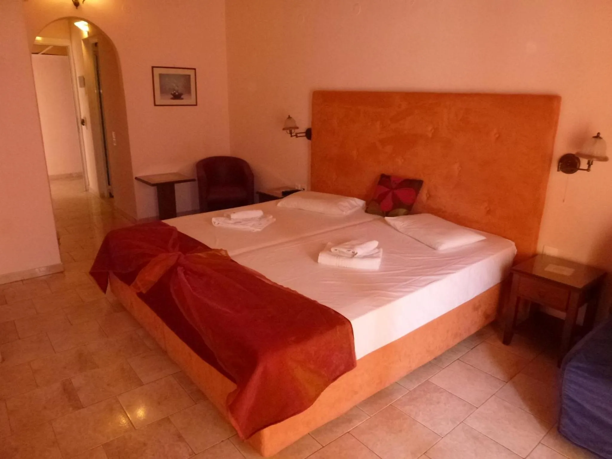 Photo of the whole room, Bed in Galini Studios