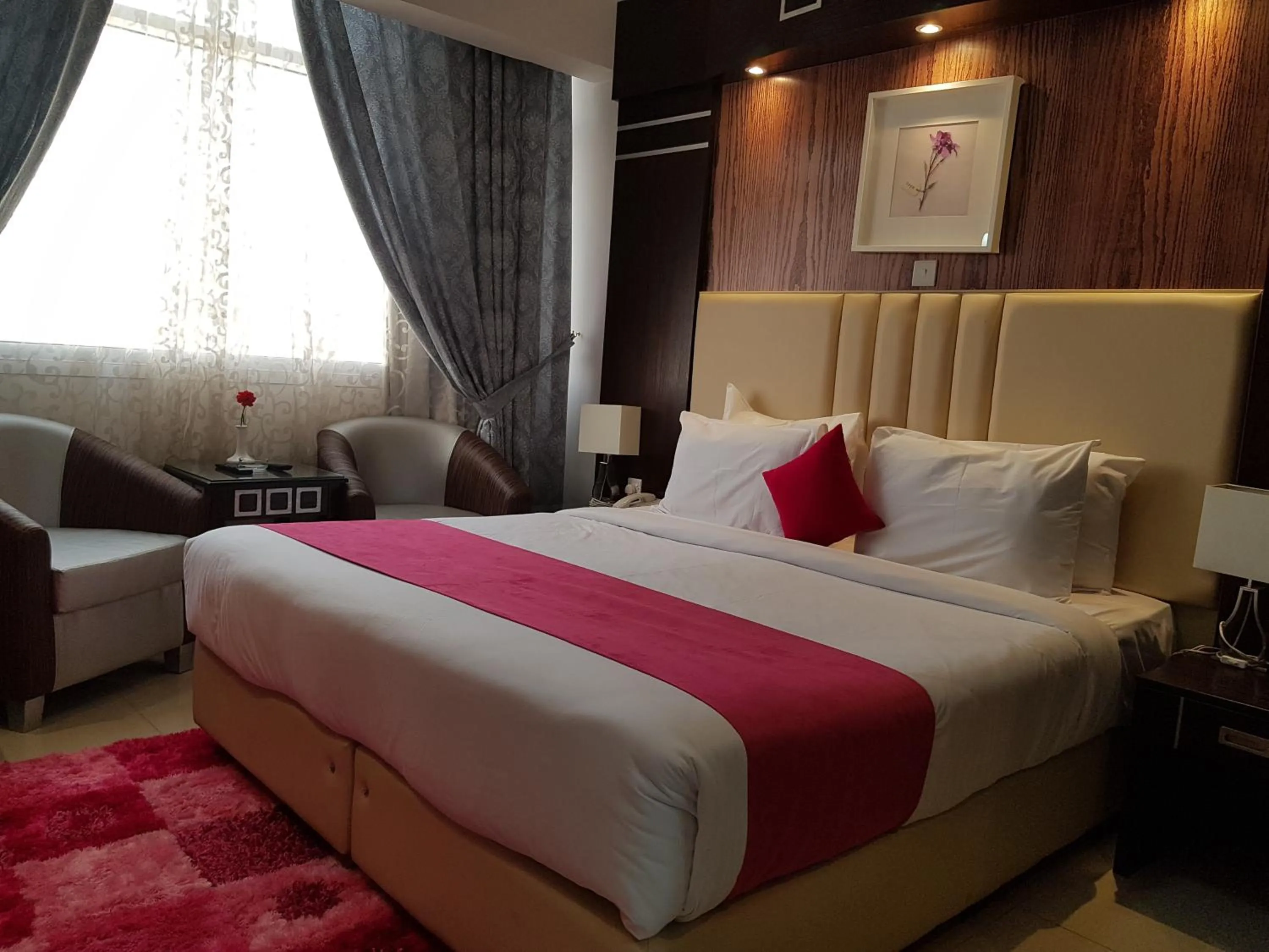 Bed in Kuwait Continental Hotel