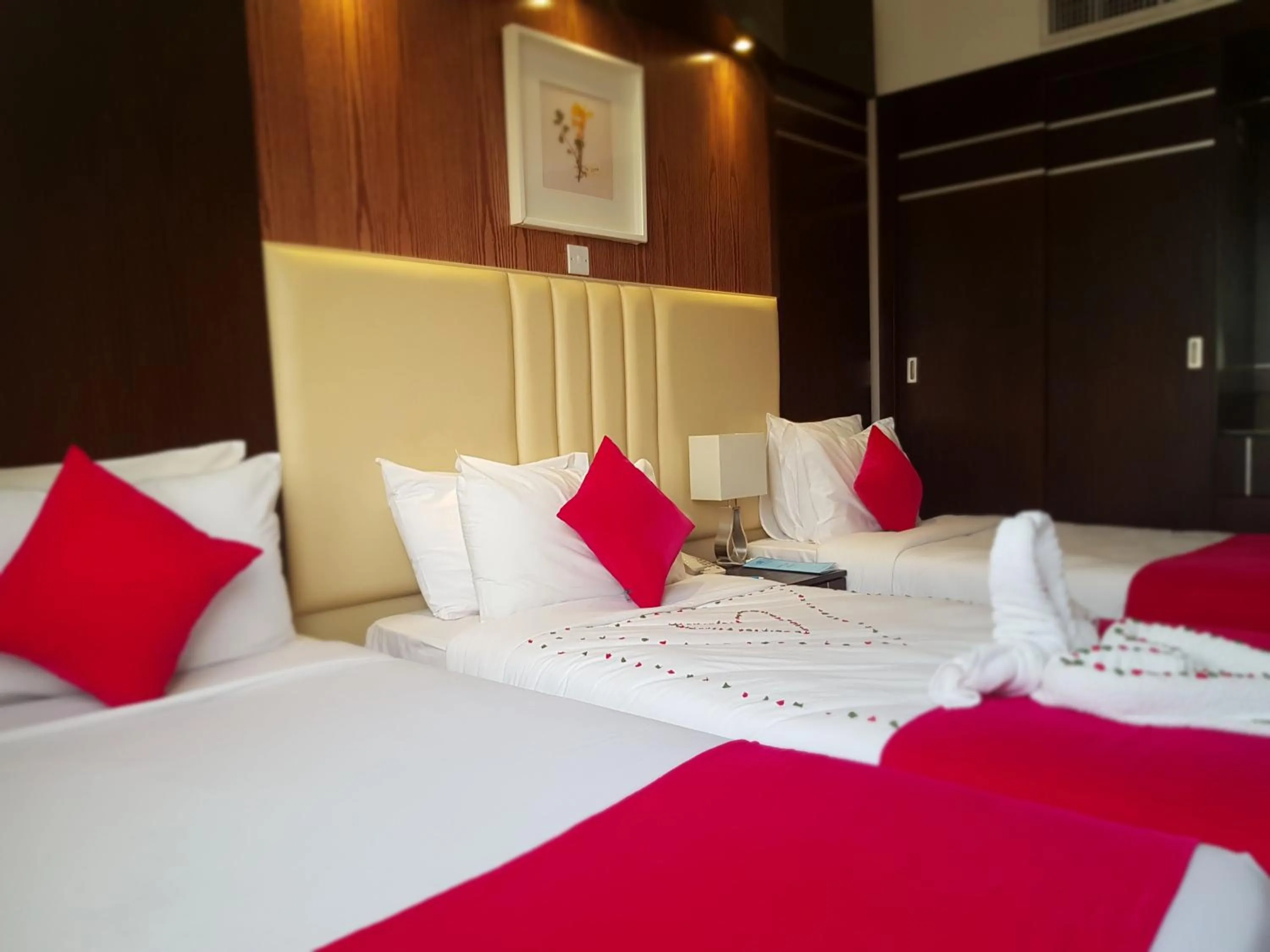 Bed in Kuwait Continental Hotel