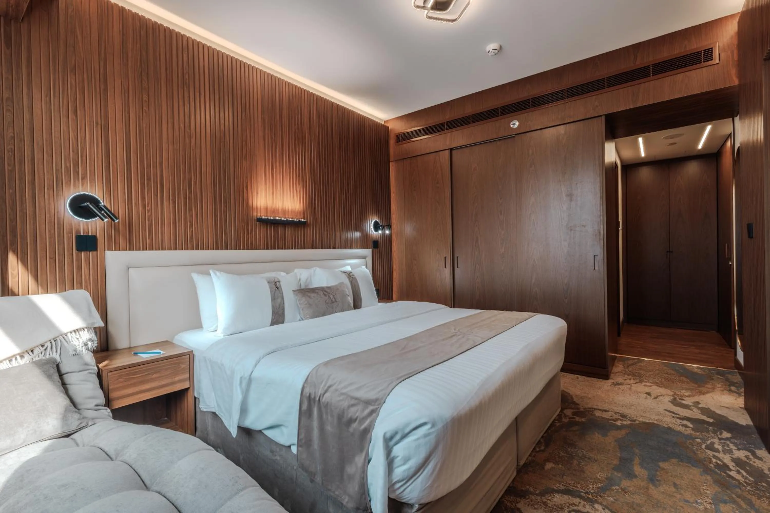 Bed in Kuwait Continental Hotel