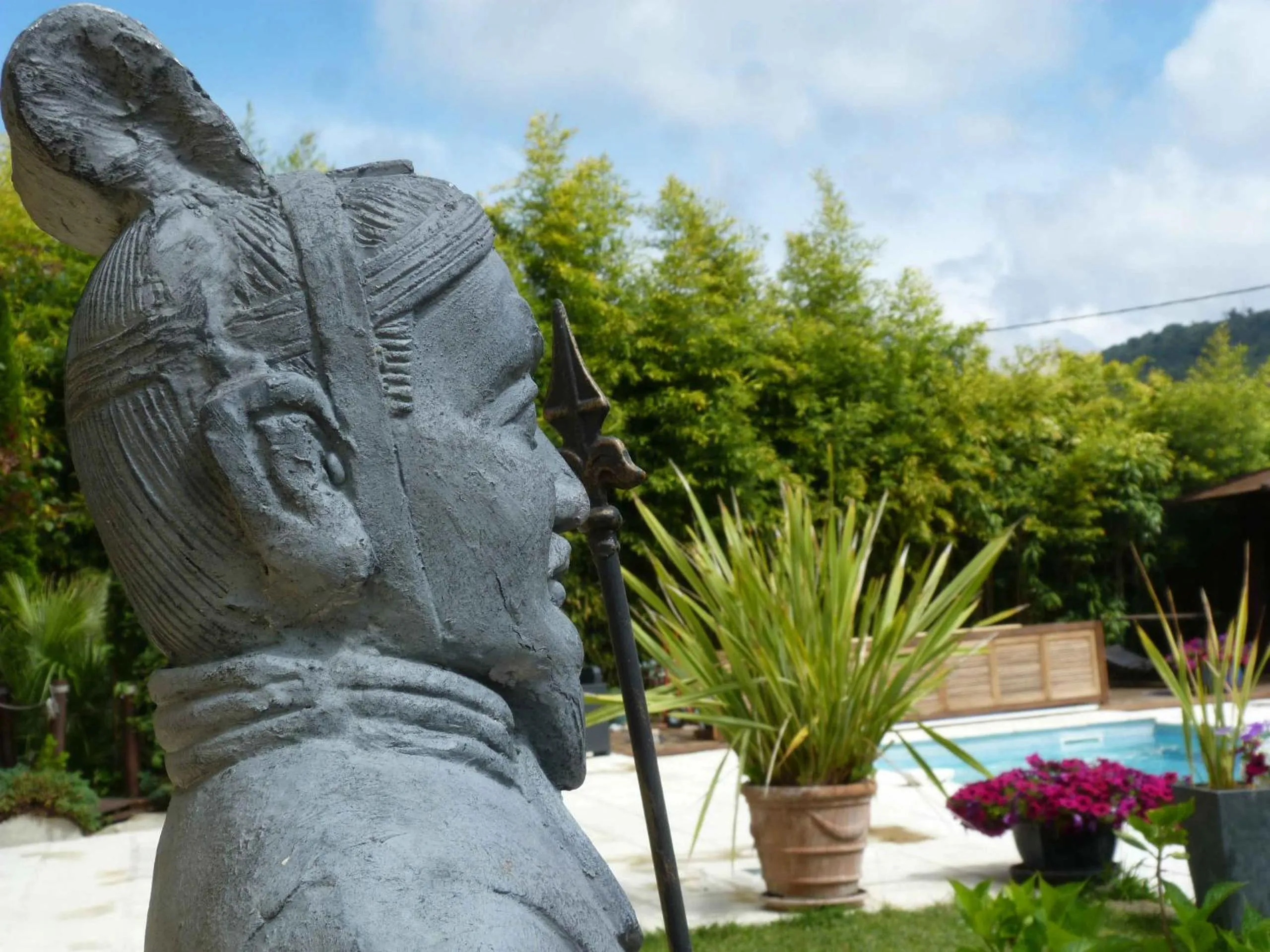 Garden in Les Bambous B&B