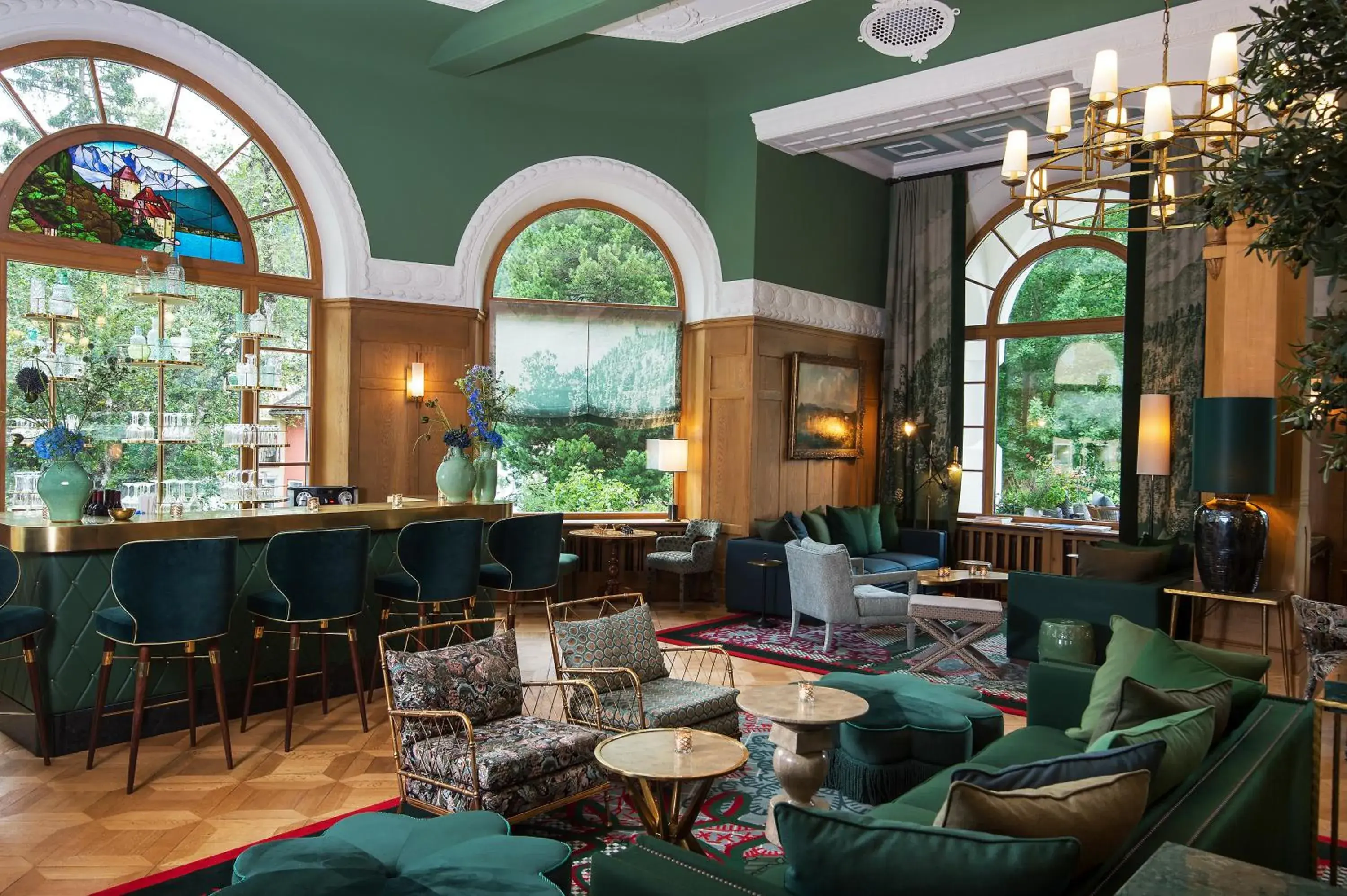 Lounge or bar in Hotel Walther - Relais & Châteaux Lounge or bar in Hotel Walther - Relais & Châteaux