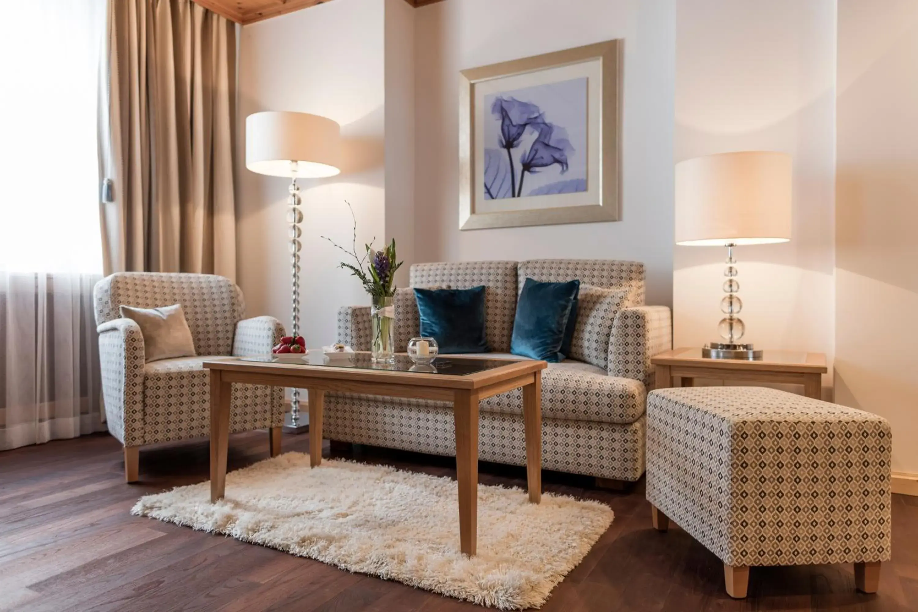 Living room in Hotel Walther - Relais & Châteaux Living room in Hotel Walther - Relais & Châteaux