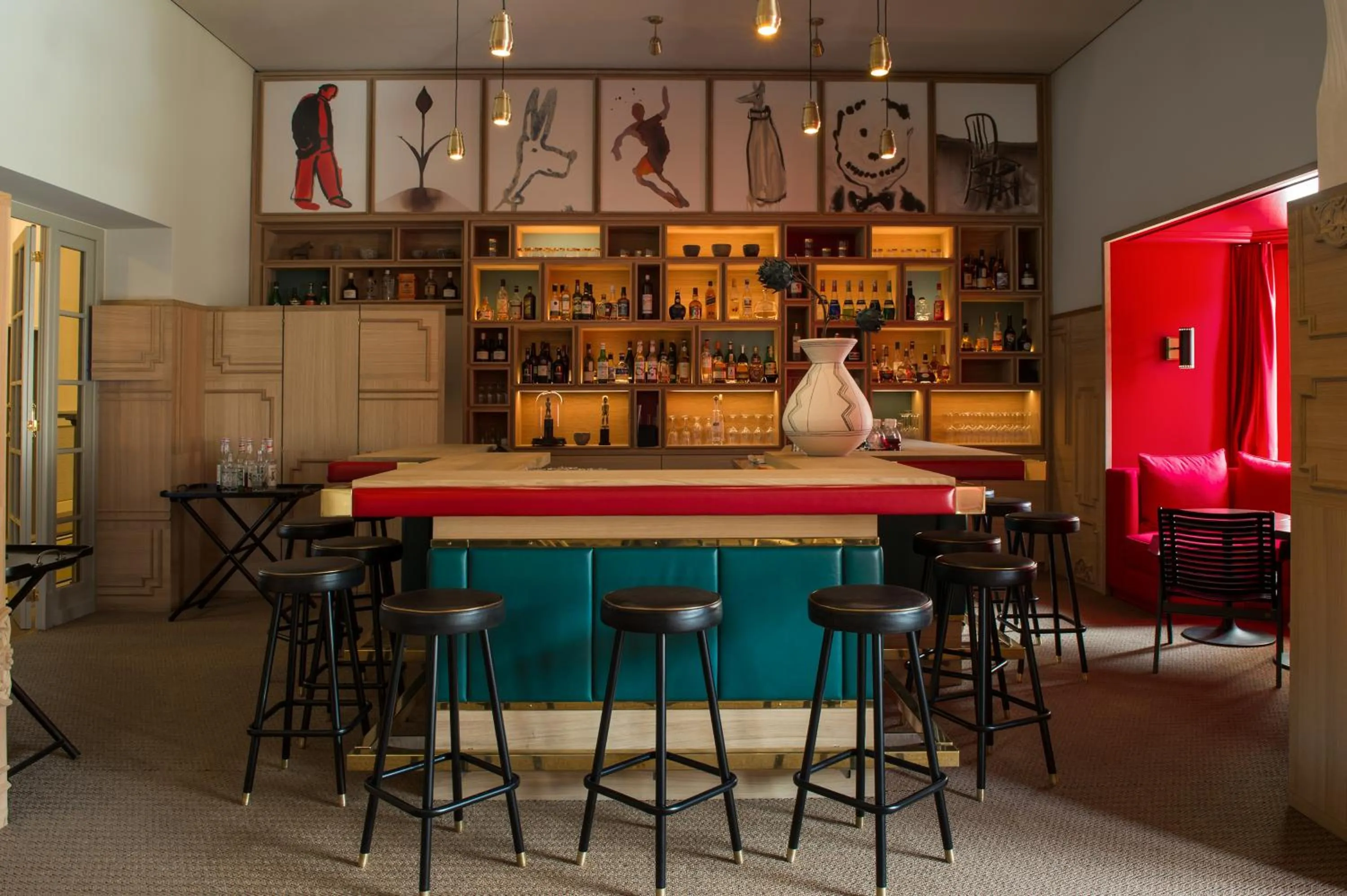 Lounge or bar in Hotel Walther - Relais & Châteaux