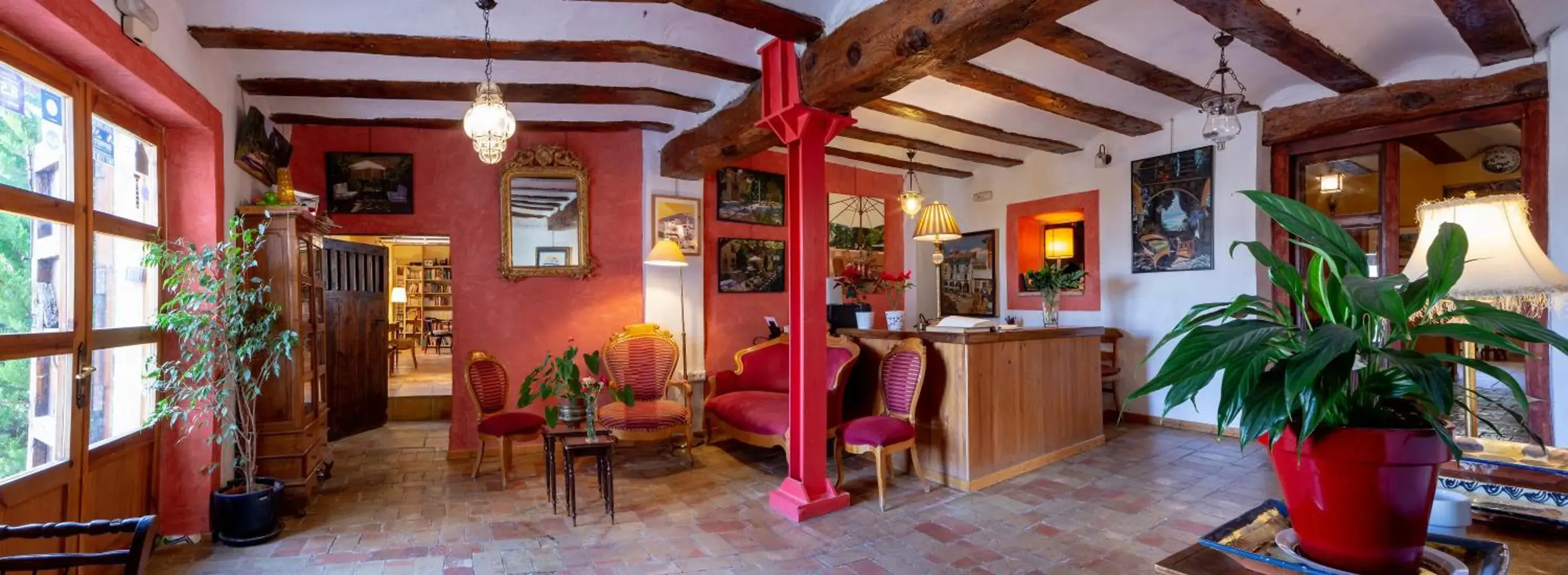 Lobby or reception in Hotel Rural Mas Fontanelles Lobby or reception in Hotel Rural Mas Fontanelles