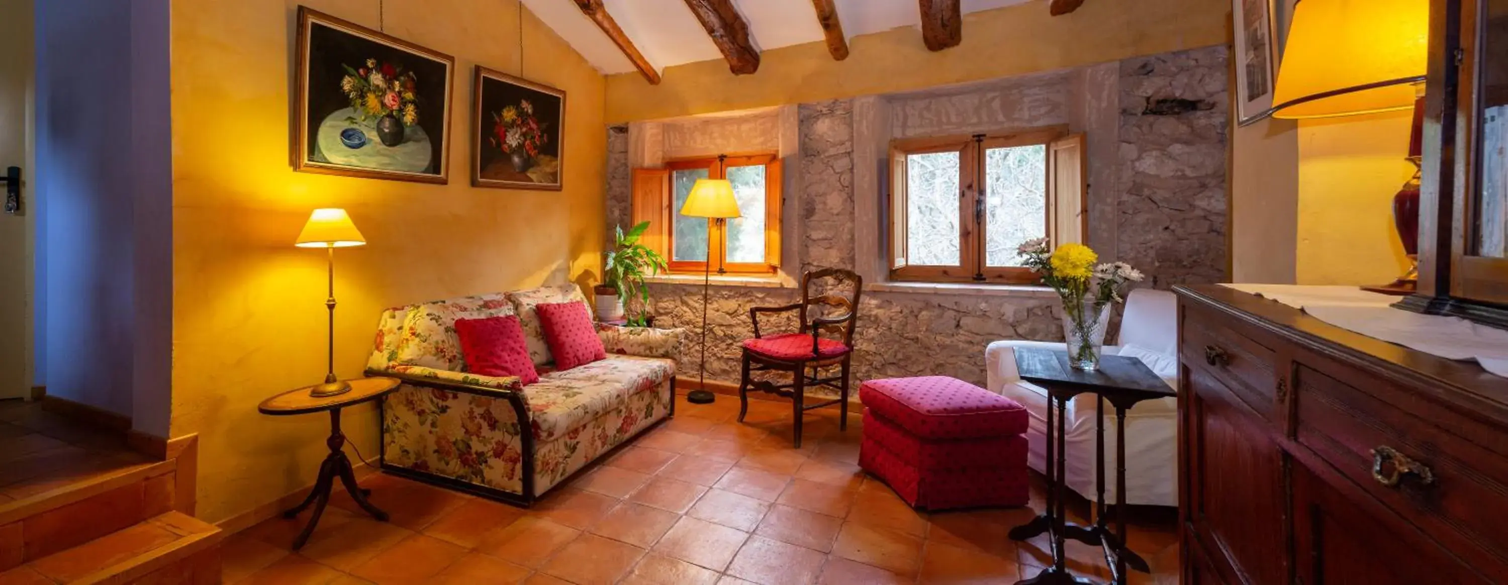 Living room in Hotel Rural Mas Fontanelles Living room in Hotel Rural Mas Fontanelles