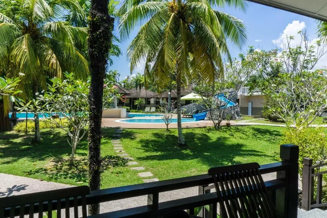 Pool view in Beringgis Beach Resort & Spa Pool view in Beringgis Beach Resort & Spa
