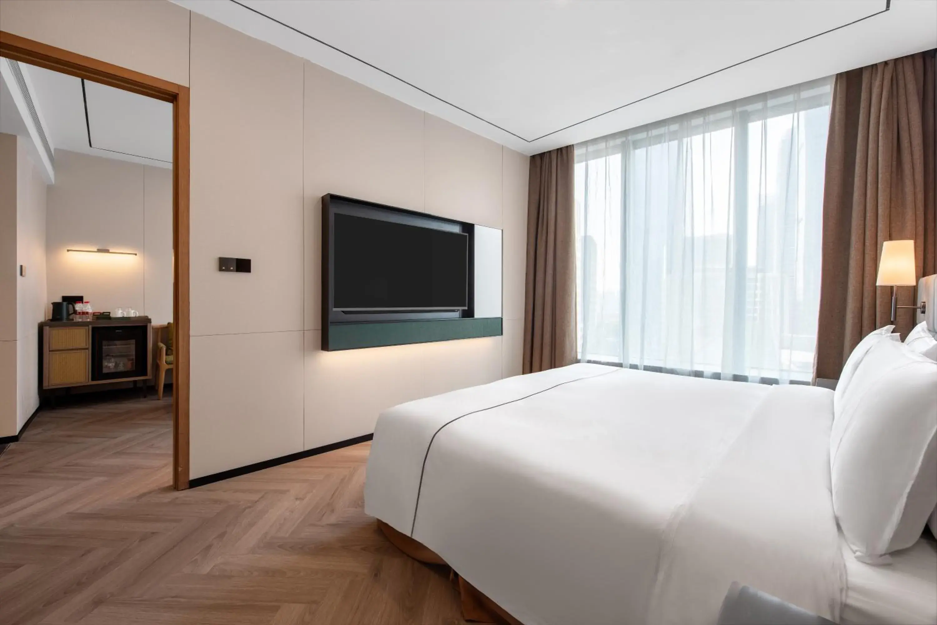 Bed in Holiday Inn Guangzhou Zhujiang New Town Bed in Holiday Inn Guangzhou Zhujiang New Town