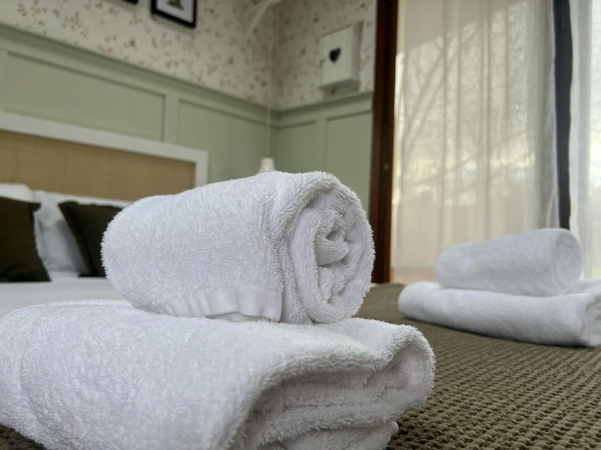 Decorative detail, Bed in Hotel Jakue