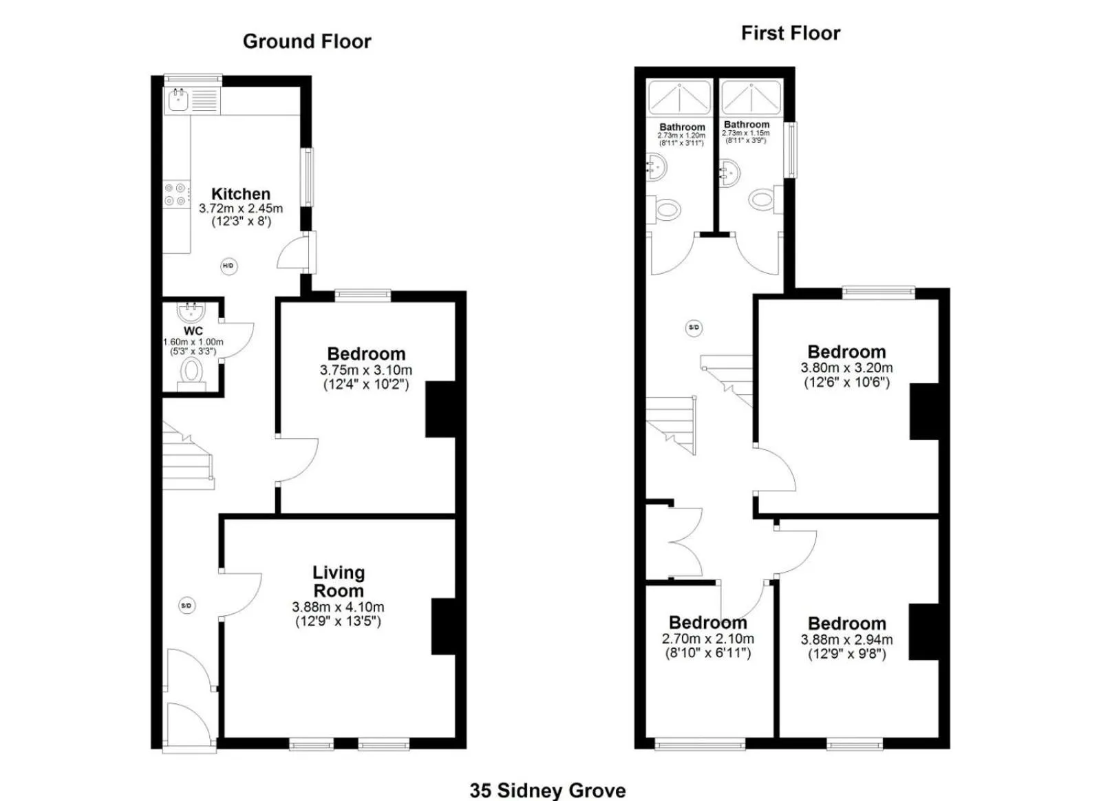 Floor plan in Newcastle CITY APT35,FREE STREET PARKING,4 BEDROOM HOUSE,8 SINGLE BEDS,FULL KITCHEN,ALL ROOMS WITH TVs,NETFLIX