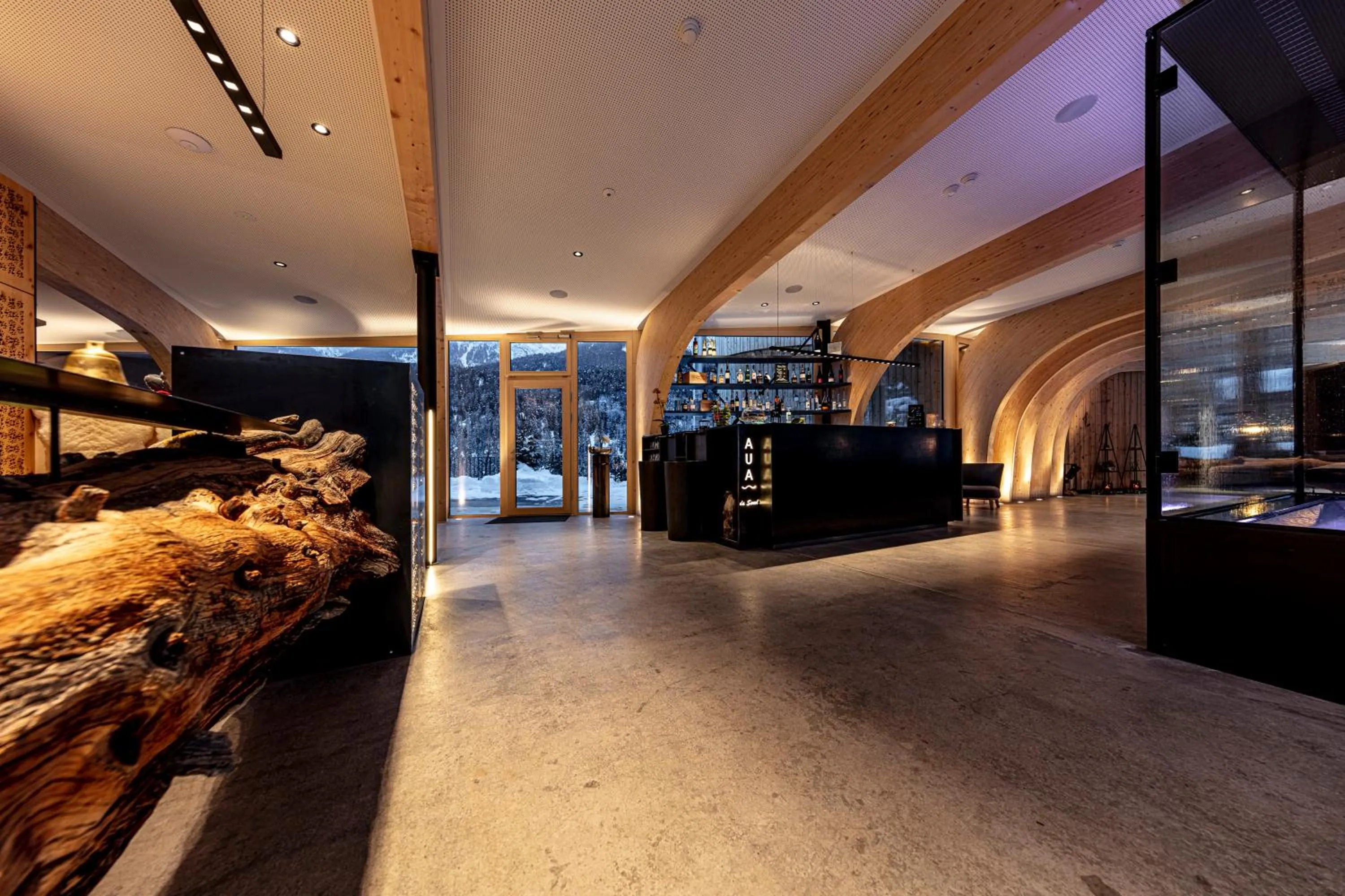 Lobby or reception in Hotel Arnica Scuol - Adults Only