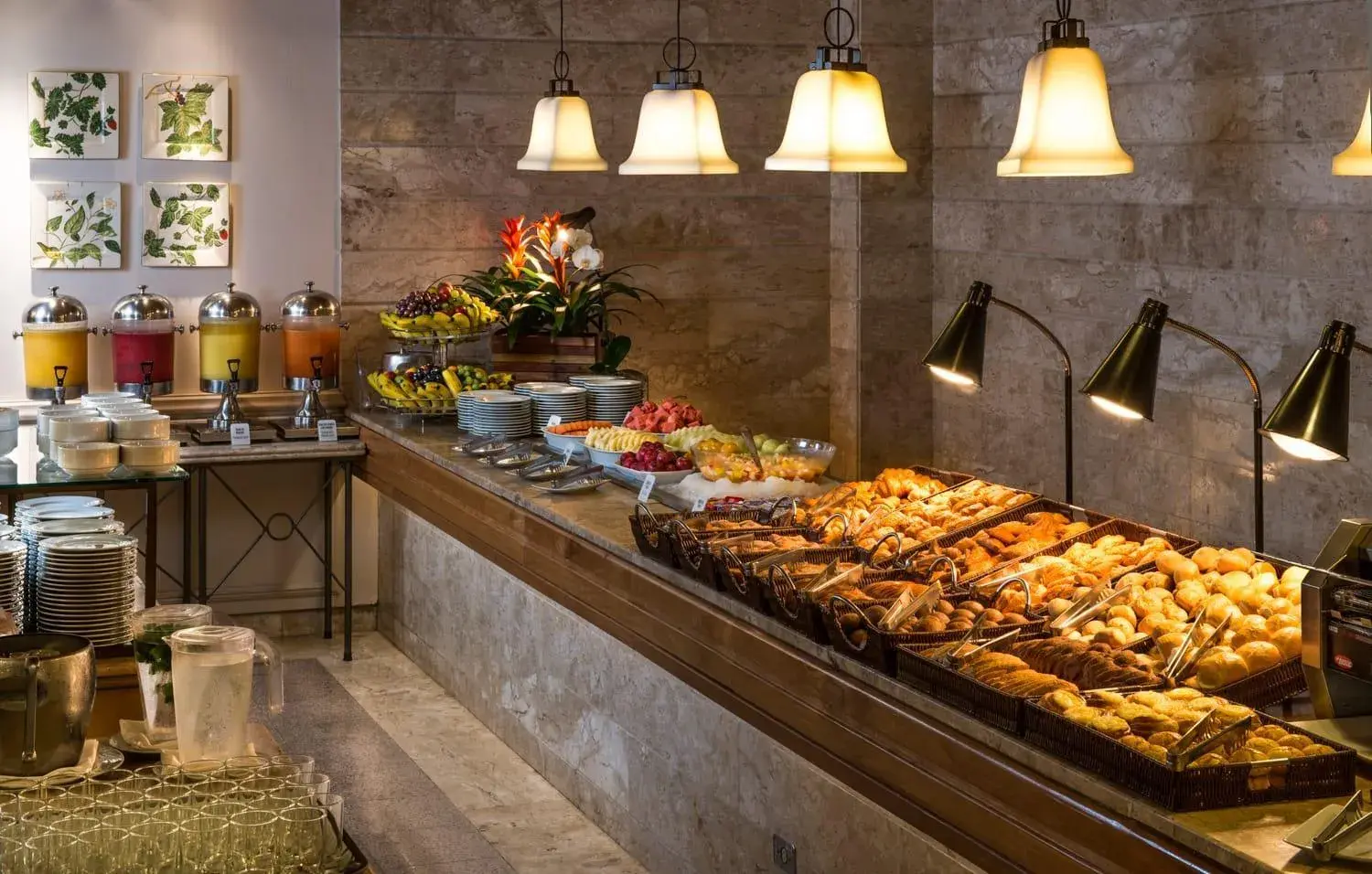 Buffet breakfast in Bourbon Thermas Eco Resort Cataratas do Iguacu Buffet breakfast in Bourbon Thermas Eco Resort Cataratas do Iguacu