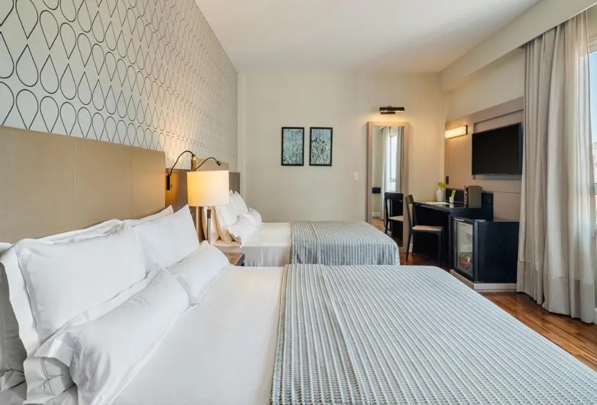 View (from property/room), Bed in Bourbon Hotel & Suites Curitiba