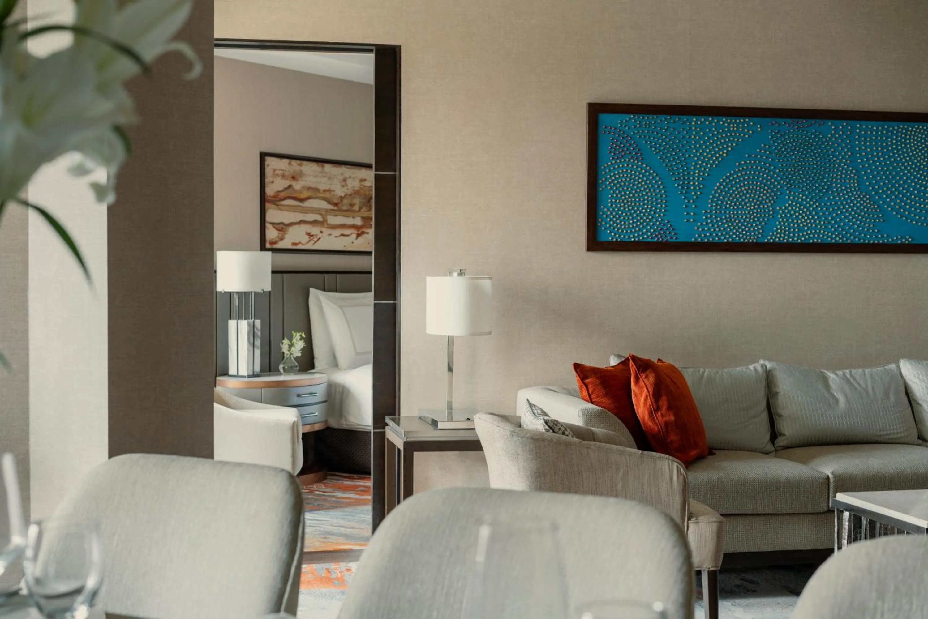 Seating area in Shangri-La Eros New Delhi