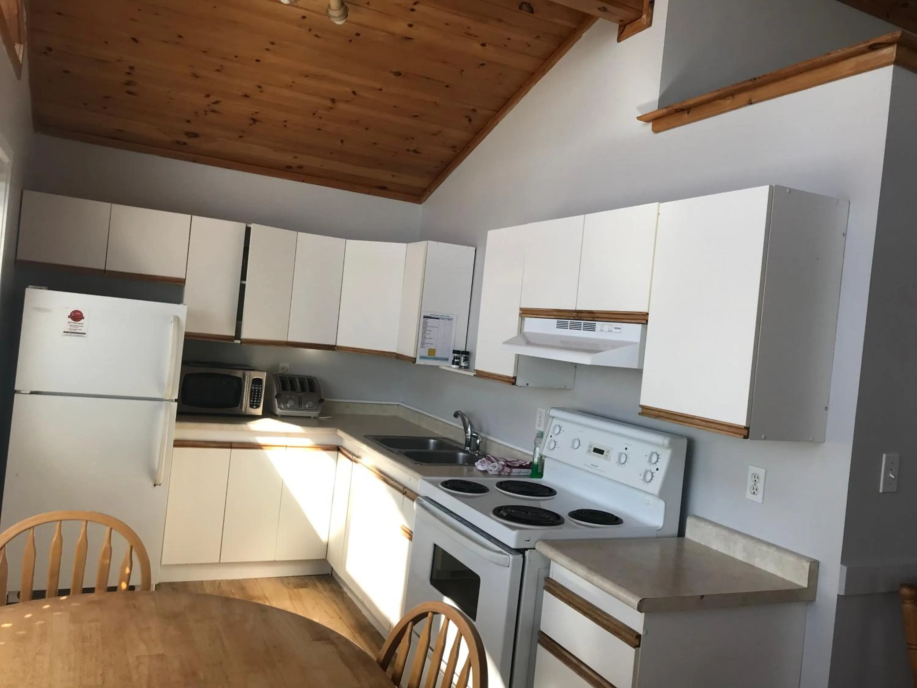 Kitchen or kitchenette in Merland Park Cottages and Motel