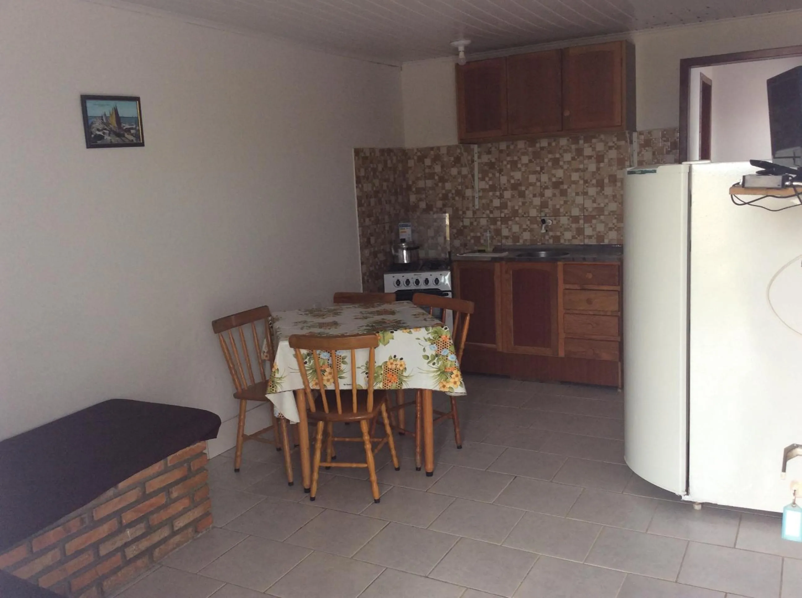 Kitchen or kitchenette in Pousada do Mar