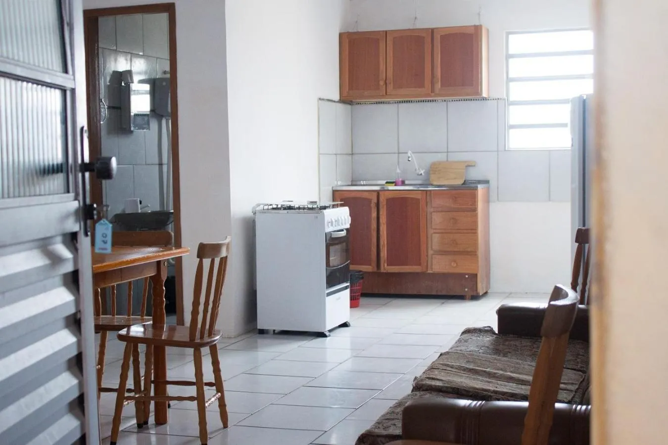 Kitchen or kitchenette in Pousada do Mar