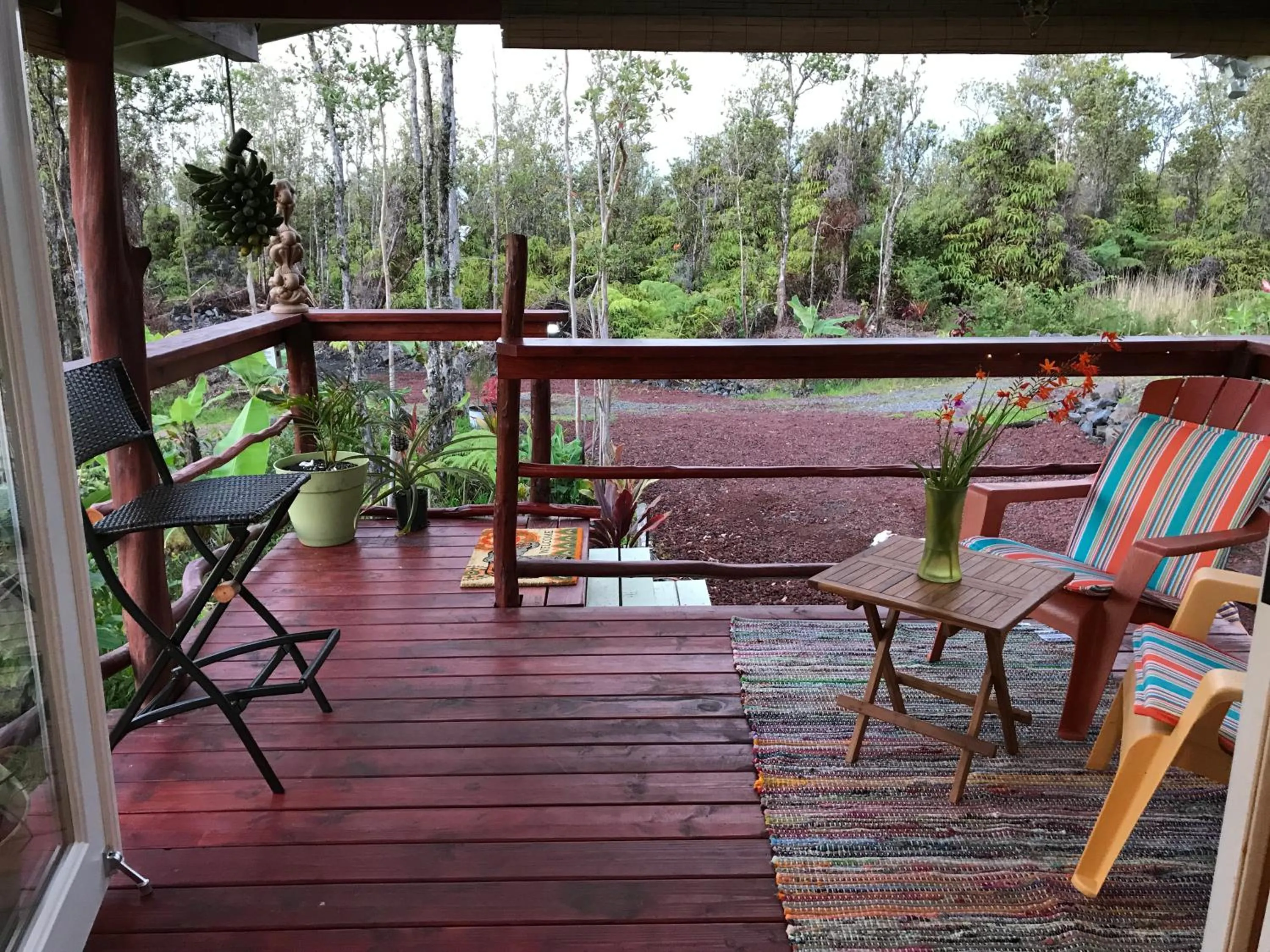 Balcony/Terrace in Volcano Eco Cabin & Eco Lodge