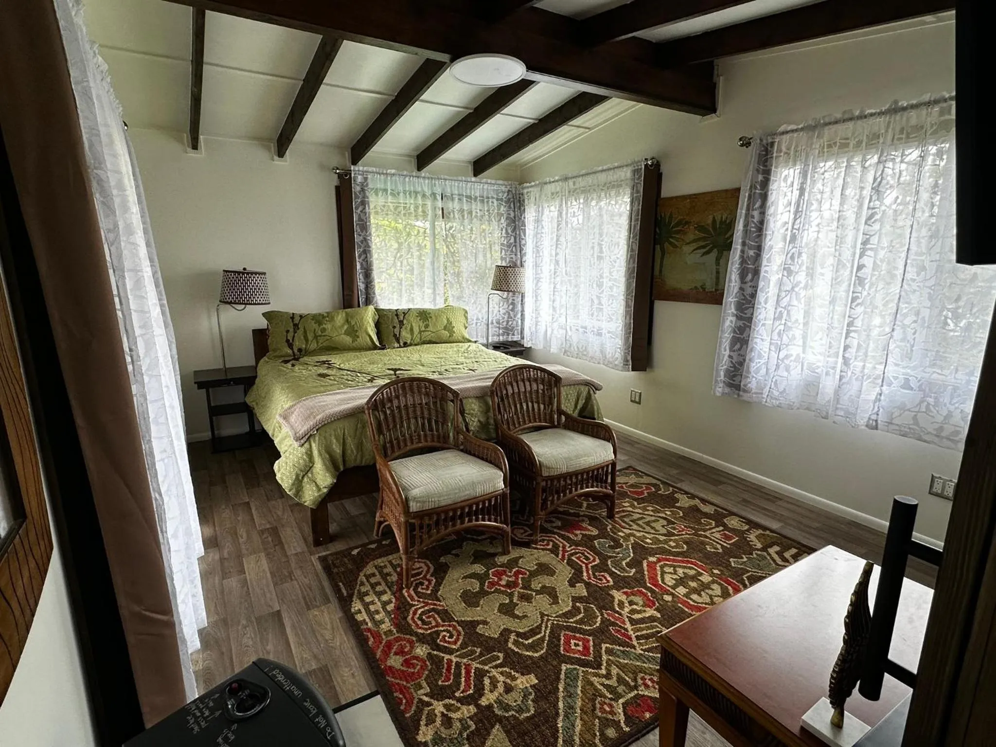 Bed in Volcano Eco Cabin & Eco Lodge