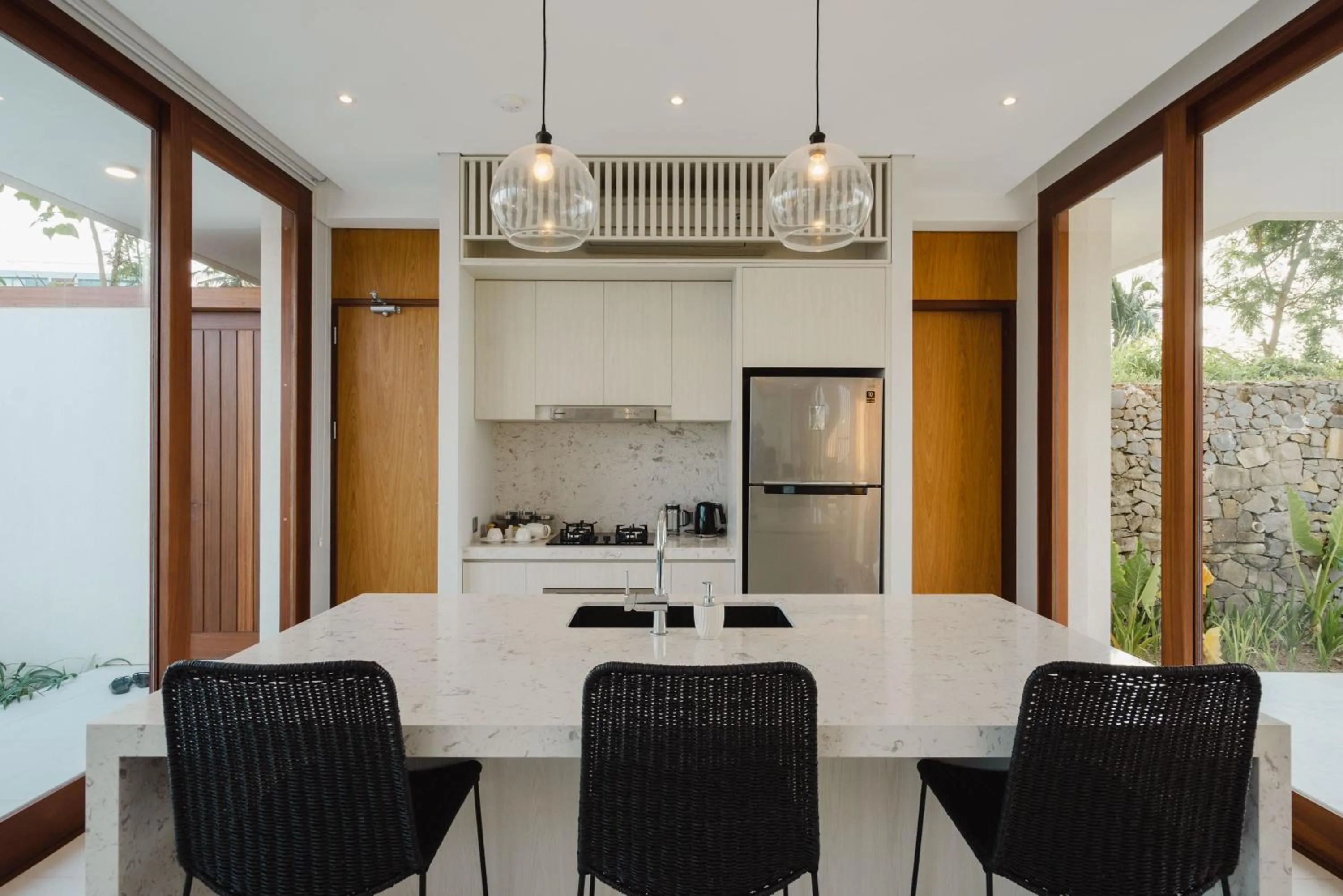 Kitchen or kitchenette in Selong Selo Resort and Villas