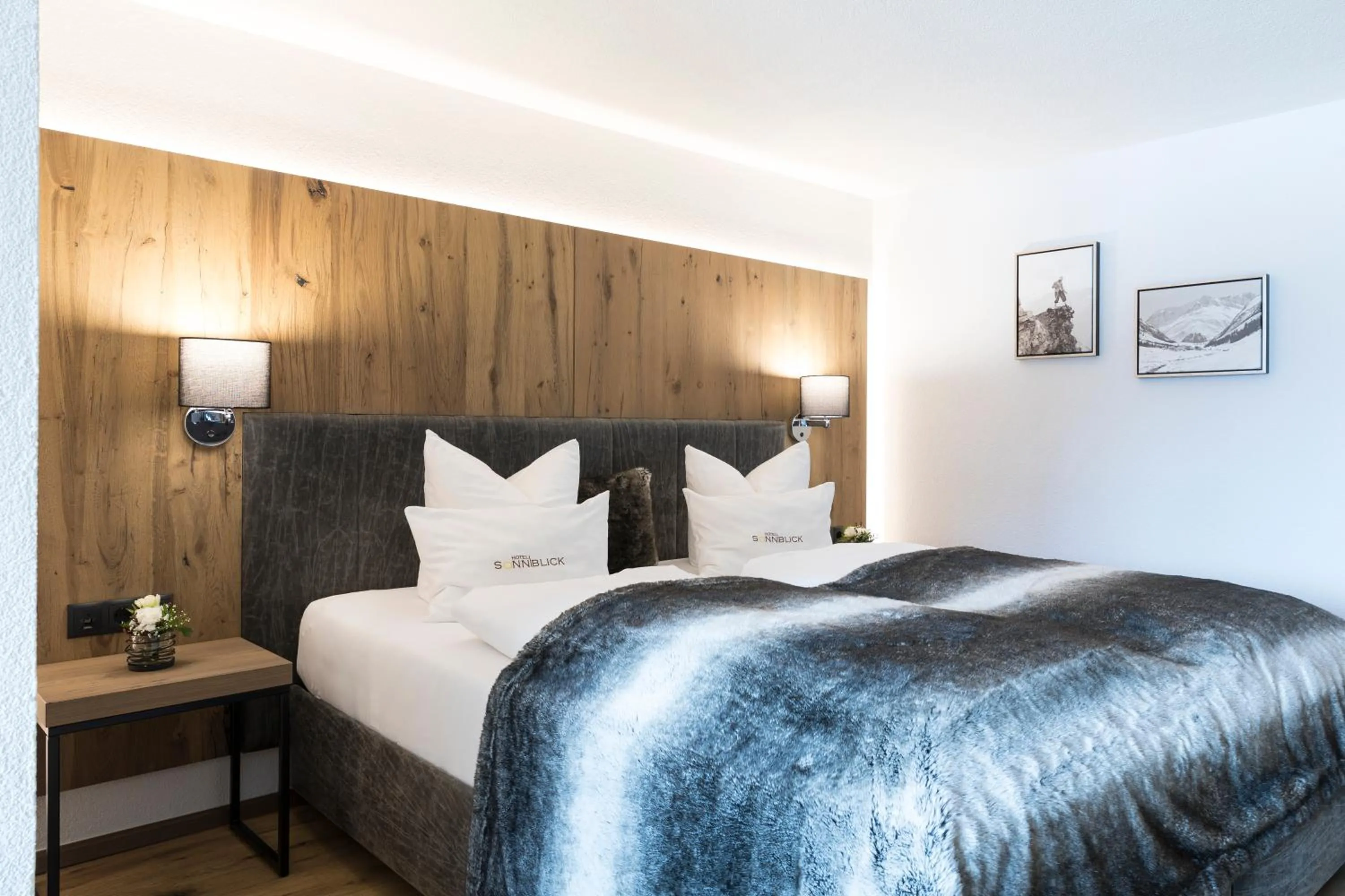 Bed in GenussHotel Sonnblick