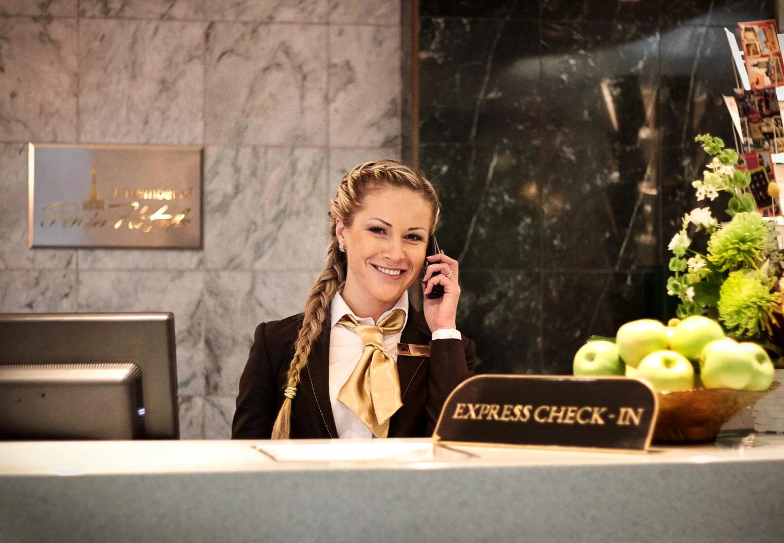 Staff in Premier Hotel Dnister