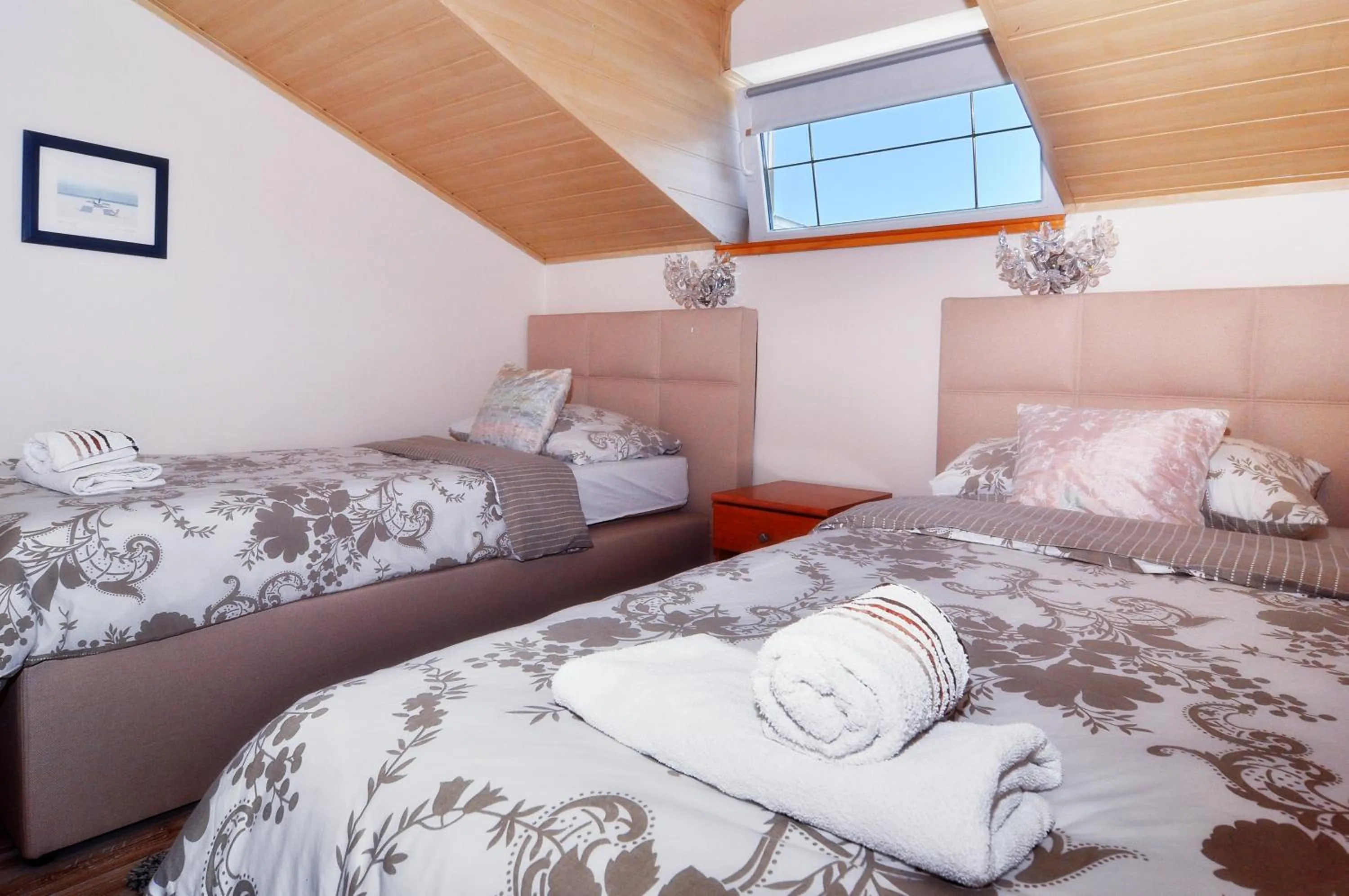 Bed in Villa Vanilla with Heated Pool