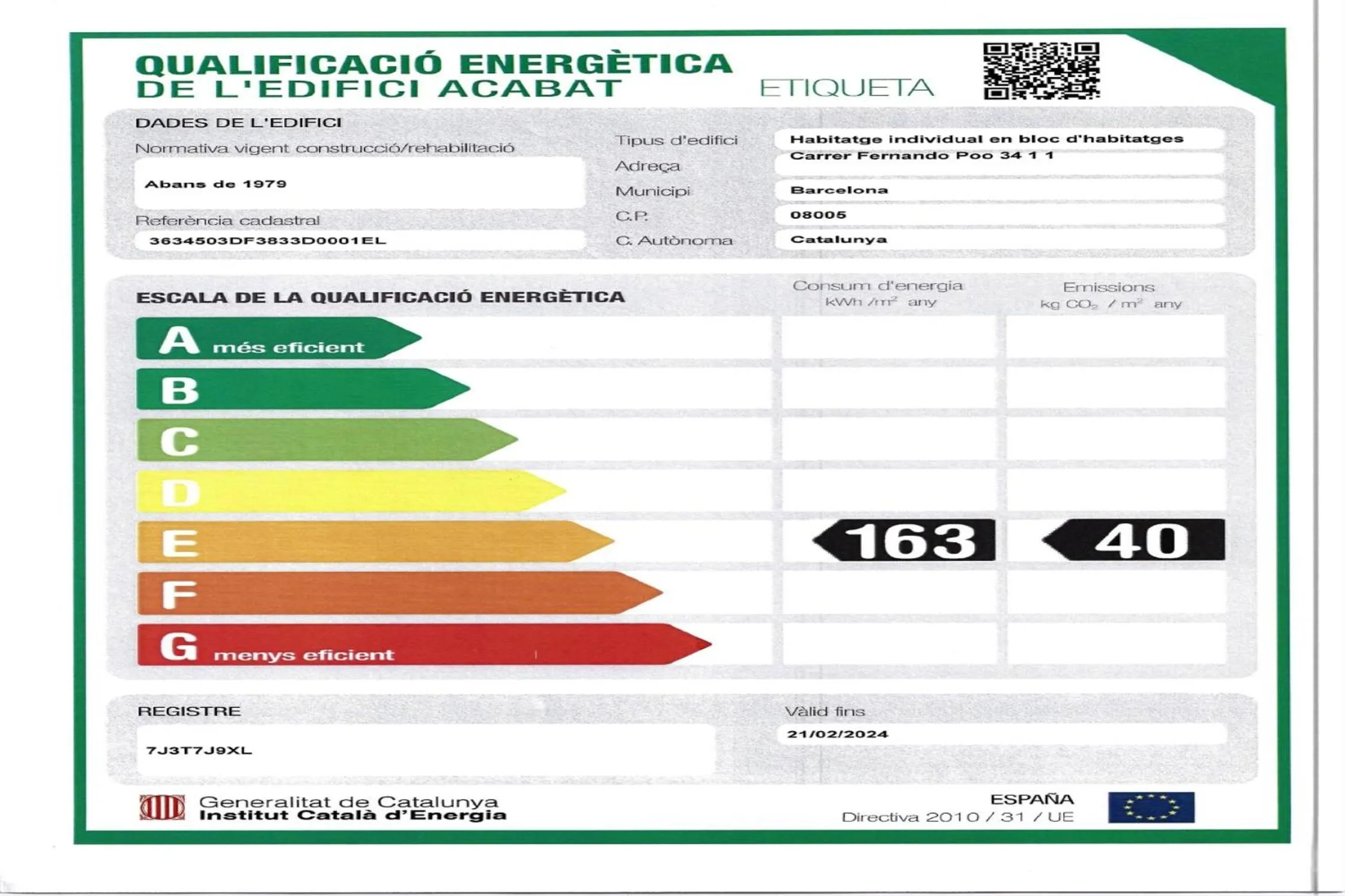 Logo/Certificate/Sign in Lugaris Rambla Apartments