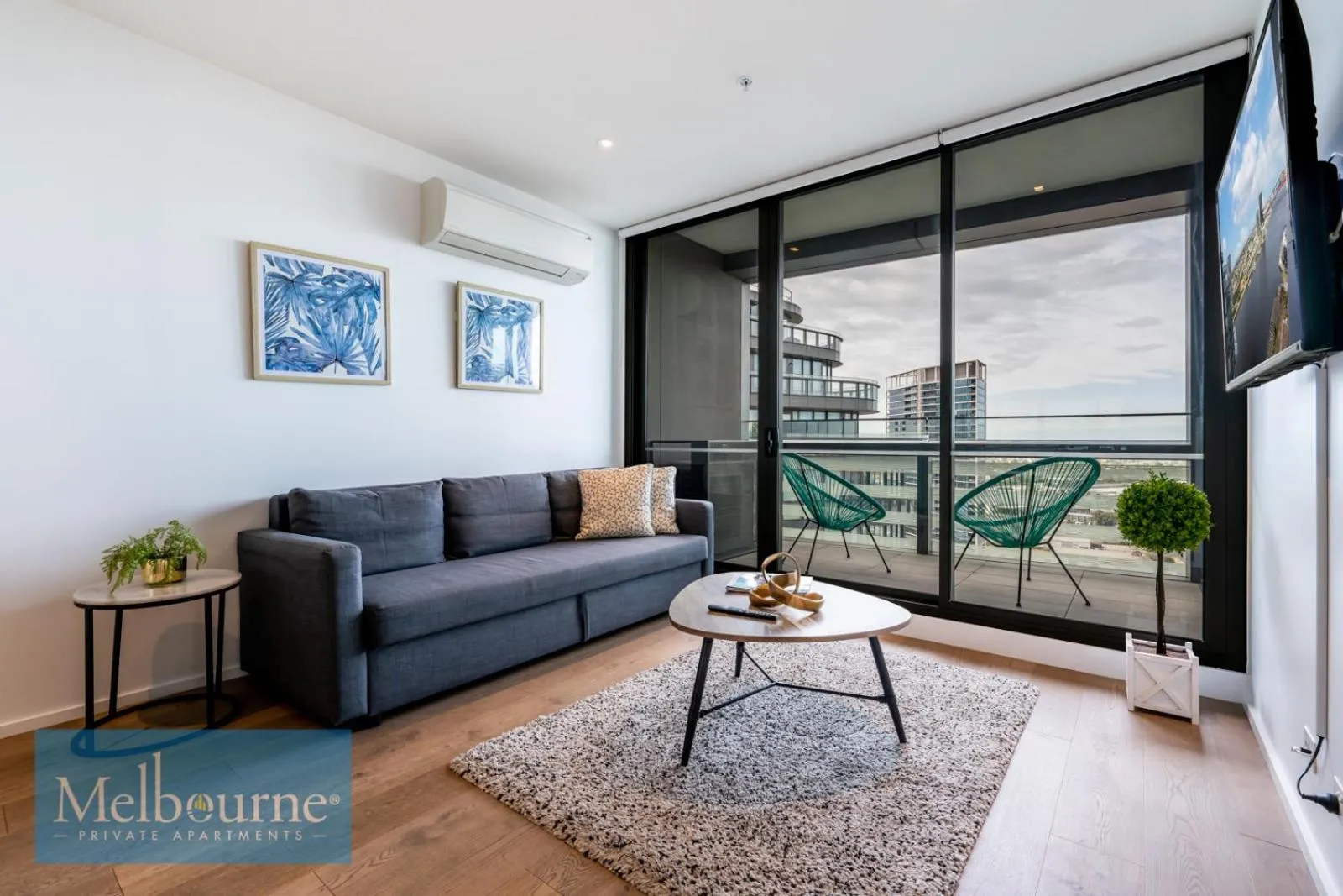 Living room in Melbourne Private Apartments - Collins Street Waterfront, Docklands