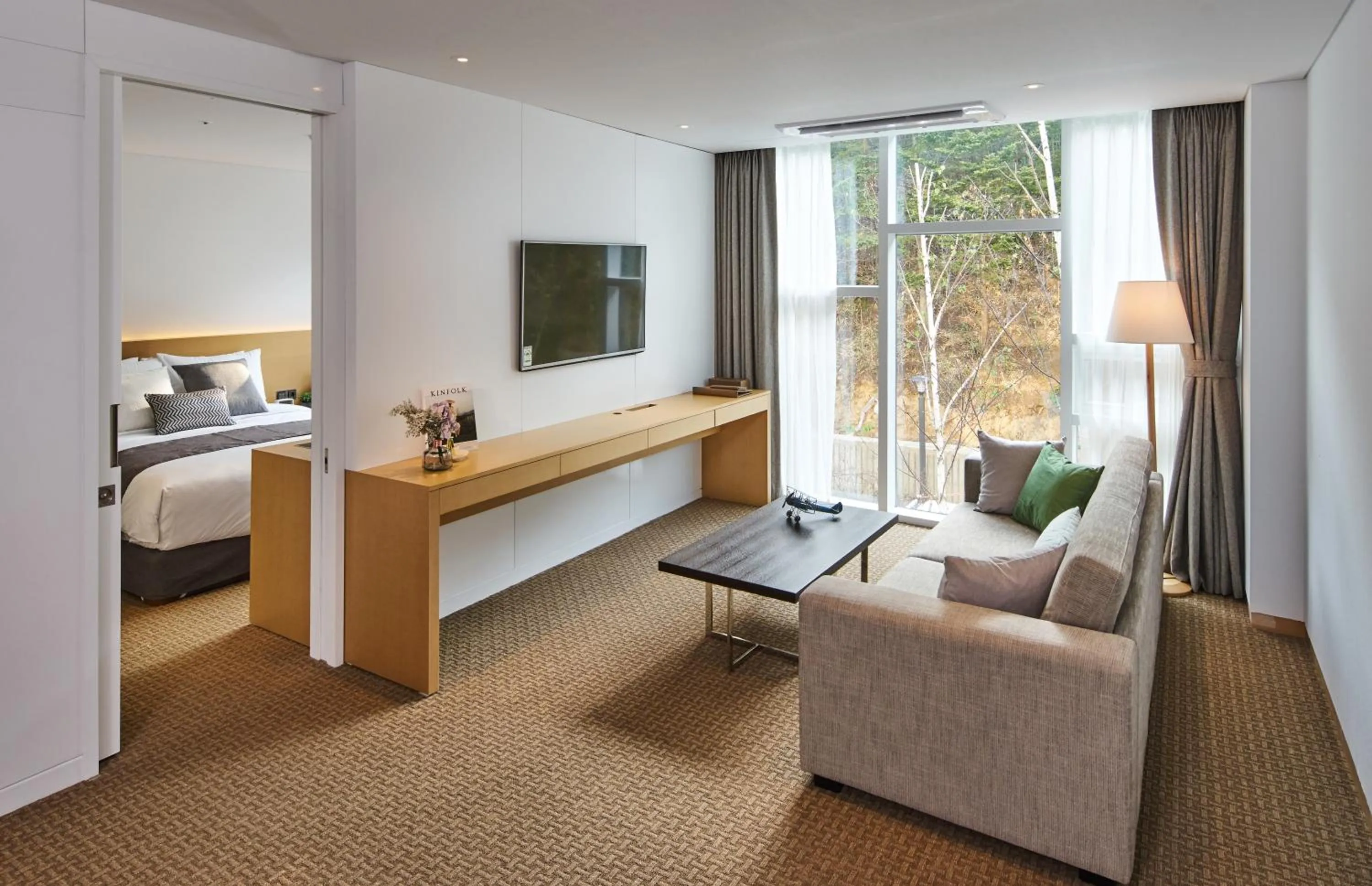 Bed in Naksan Beach Hotel