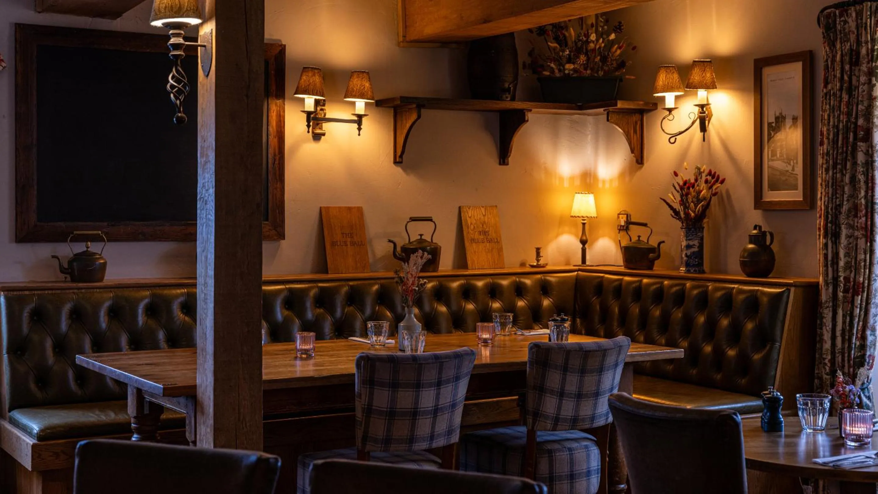 Dining area in Blue Ball Inn